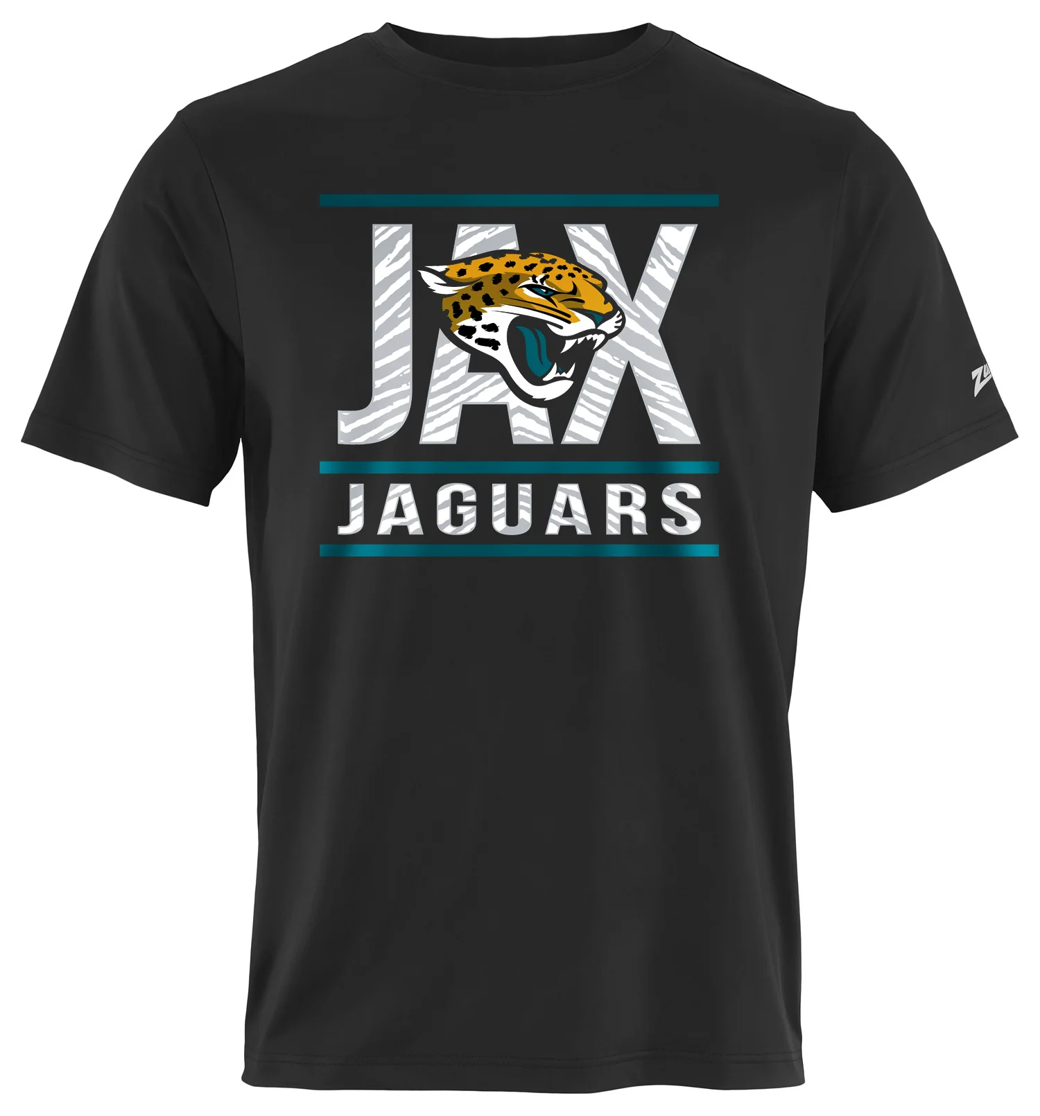 Zubaz NFL Men's Goal Line Team Color Short Sleeve T-Shirt, Jacksonville Jaguars - Image 21
