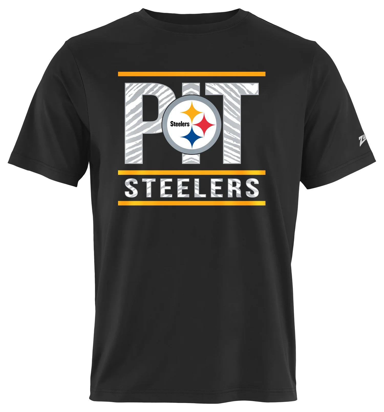 Zubaz NFL Men's Goal Line Team Color Short Sleeve T-Shirt, Pittsburgh Steelers - Image 21