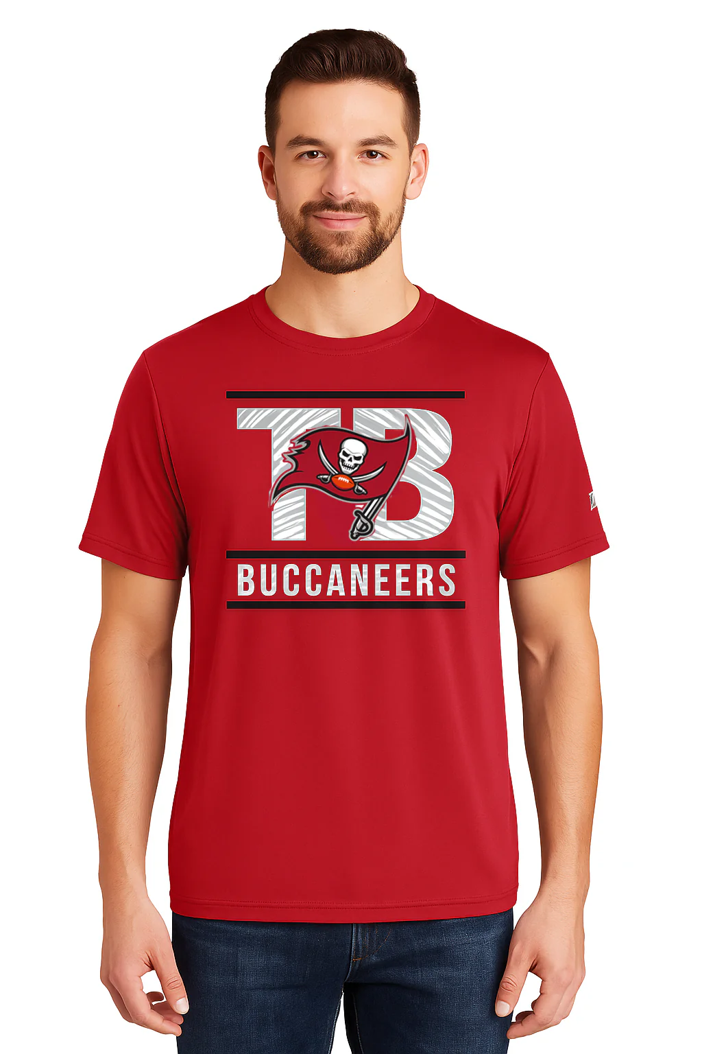 Zubaz NFL Men's Goal Line Team Color Short Sleeve T-Shirt, Tampa Bay Buccaneers - Image 15