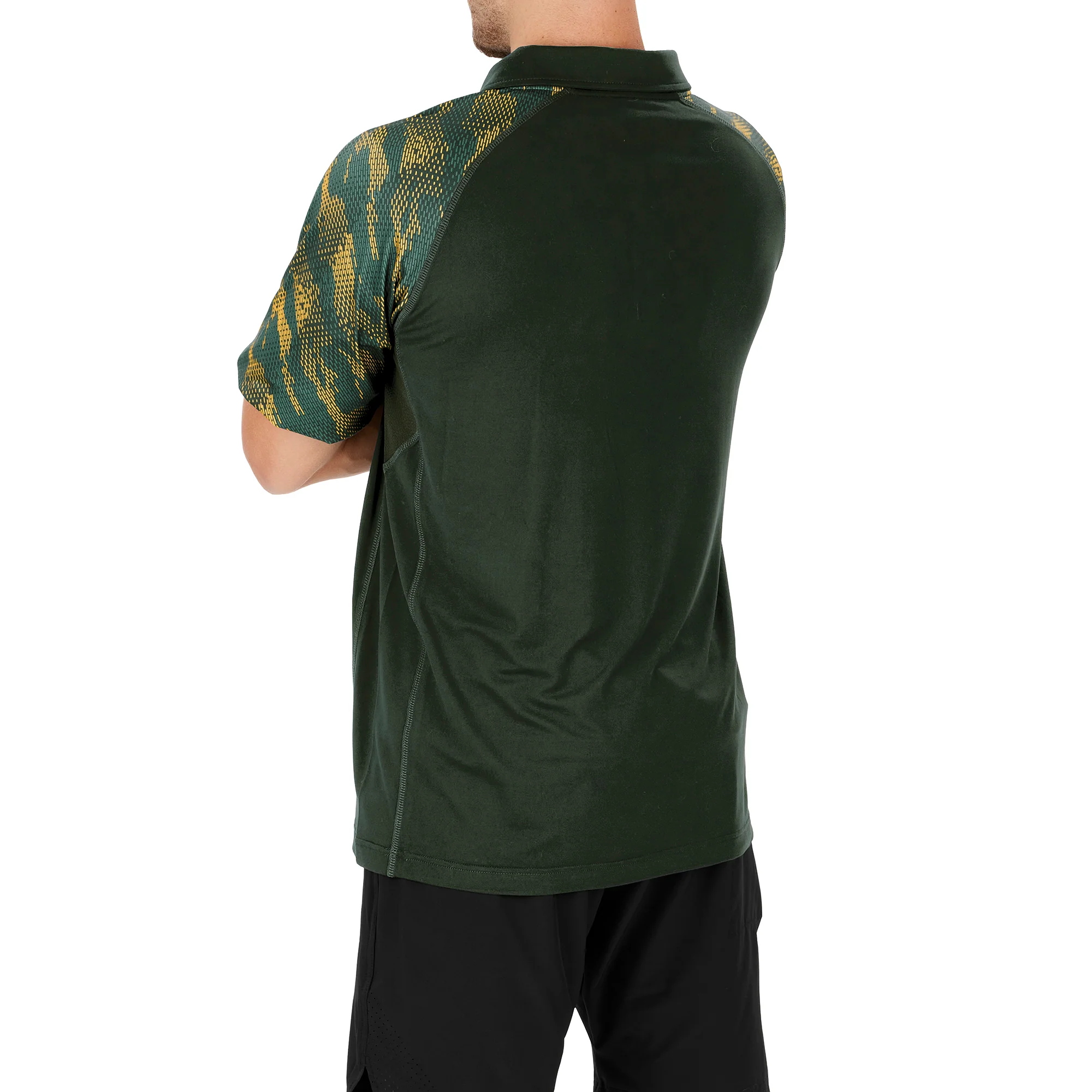 Zubaz NFL Men's Green Bay Packers Elevated Field Polo W/ Viper Print Accent - Image 2