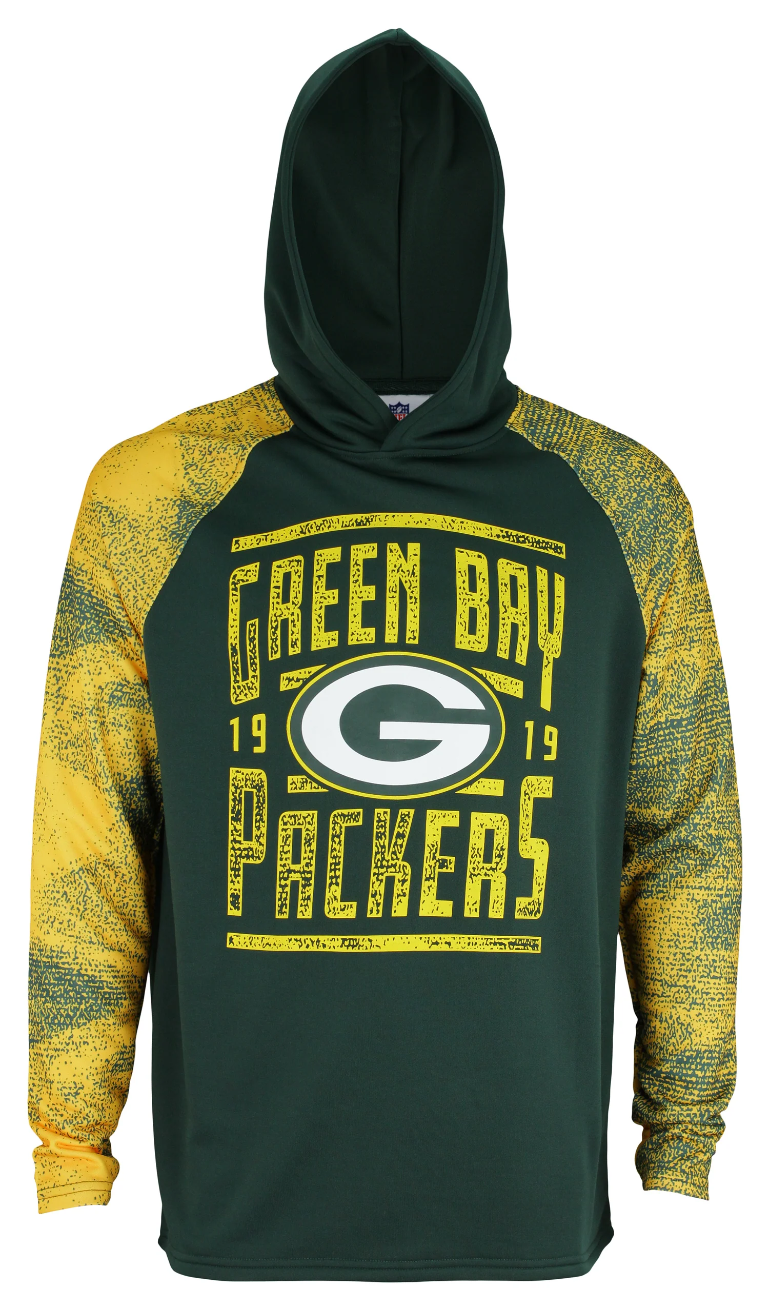 Zubaz NFL Men's Green Bay Packers Light Weight Pullover Hoodie with Static Sleevess - Image 3