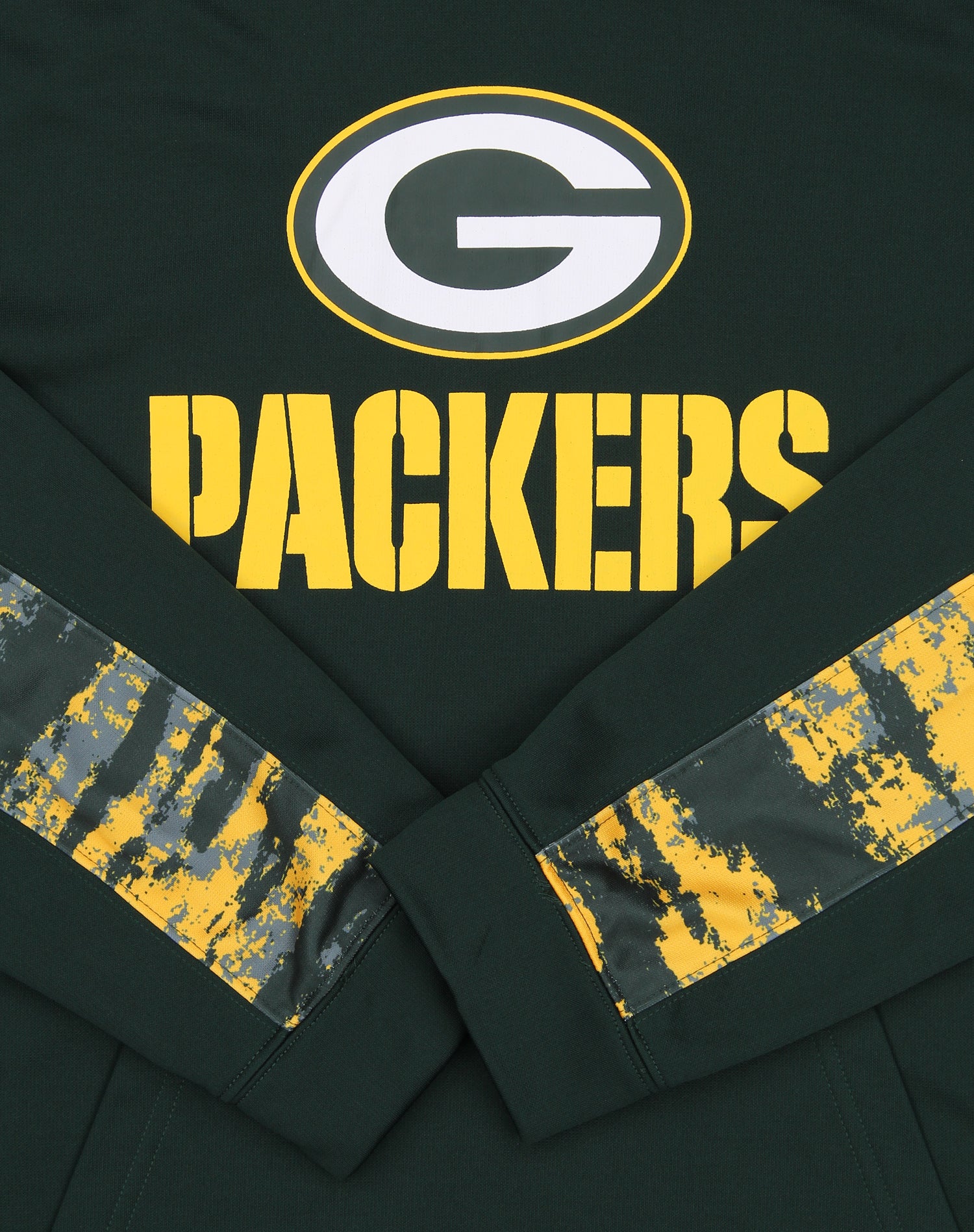 Zubaz NFL Men's Green Bay Packers Performance Hoodie w/ Oxide Sleeves - Image 2