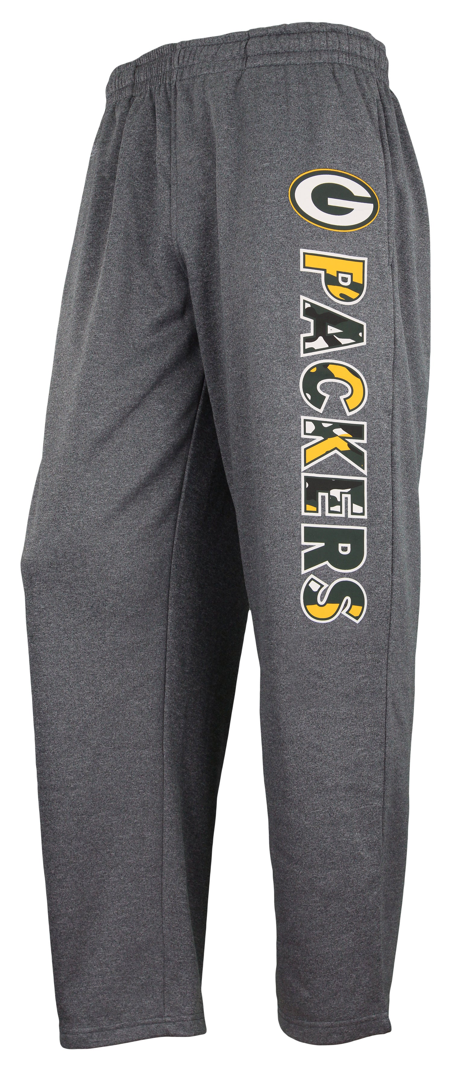 Zubaz NFL Men's Green Bay Packers Poly Fleece Dark Heather Gray Sweatpants - Image 9
