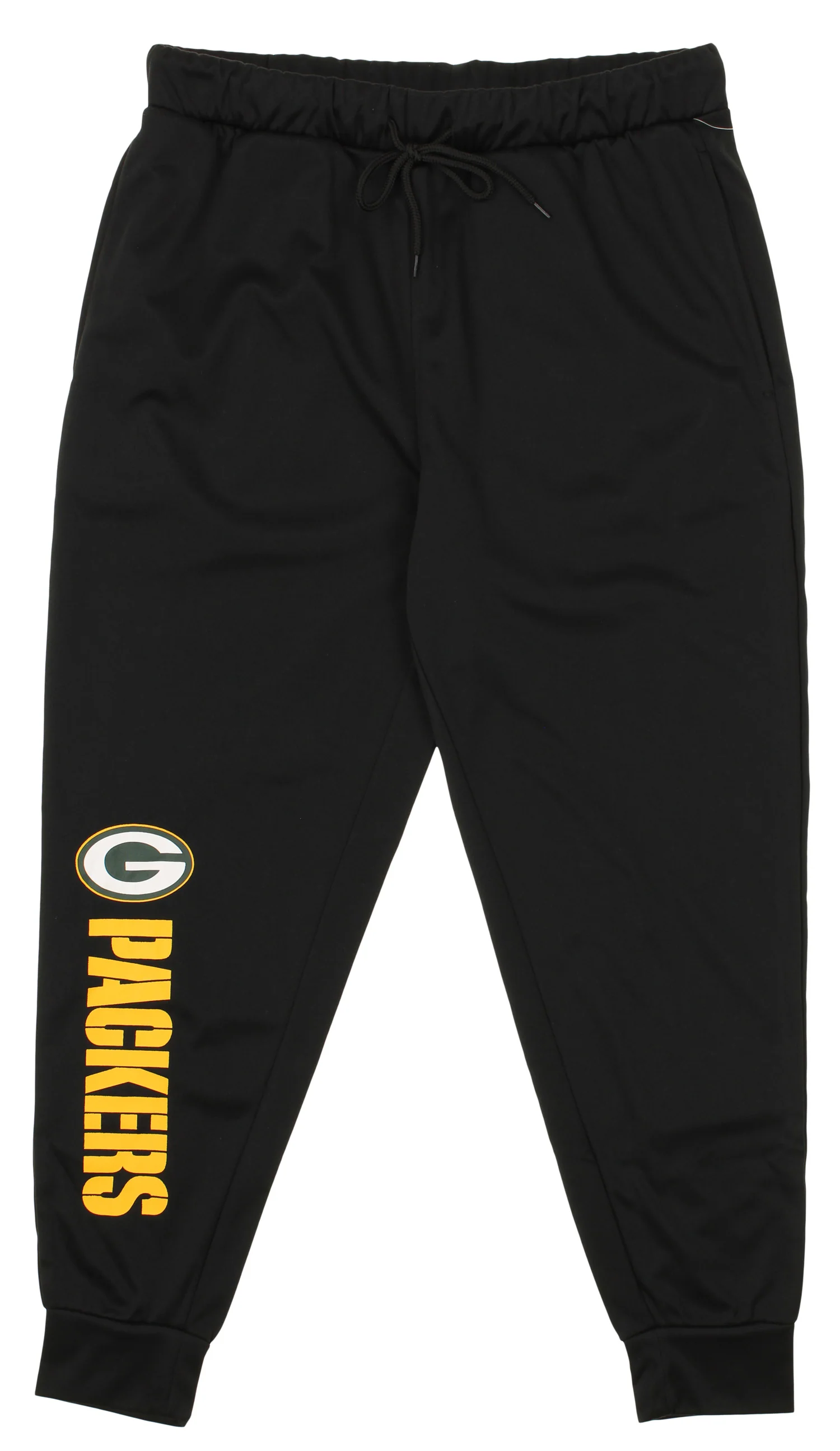 Zubaz NFL Men's Green Bay Packers Poly Fleece Joggers, Black - Image 5