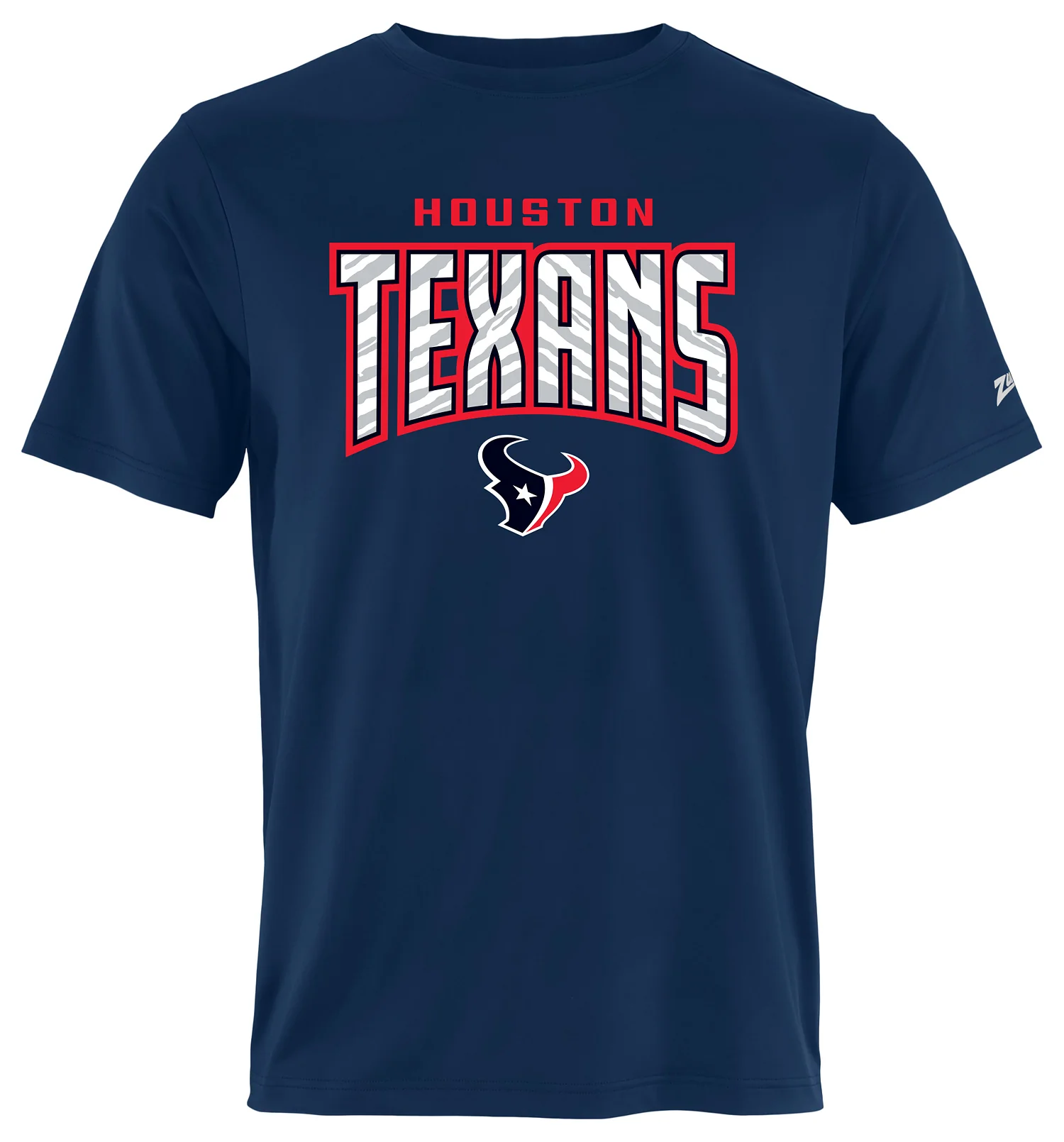 Zubaz NFL Men's Hail Mary Primary Team Color Short Sleeve T-Shirt, Houston Texans