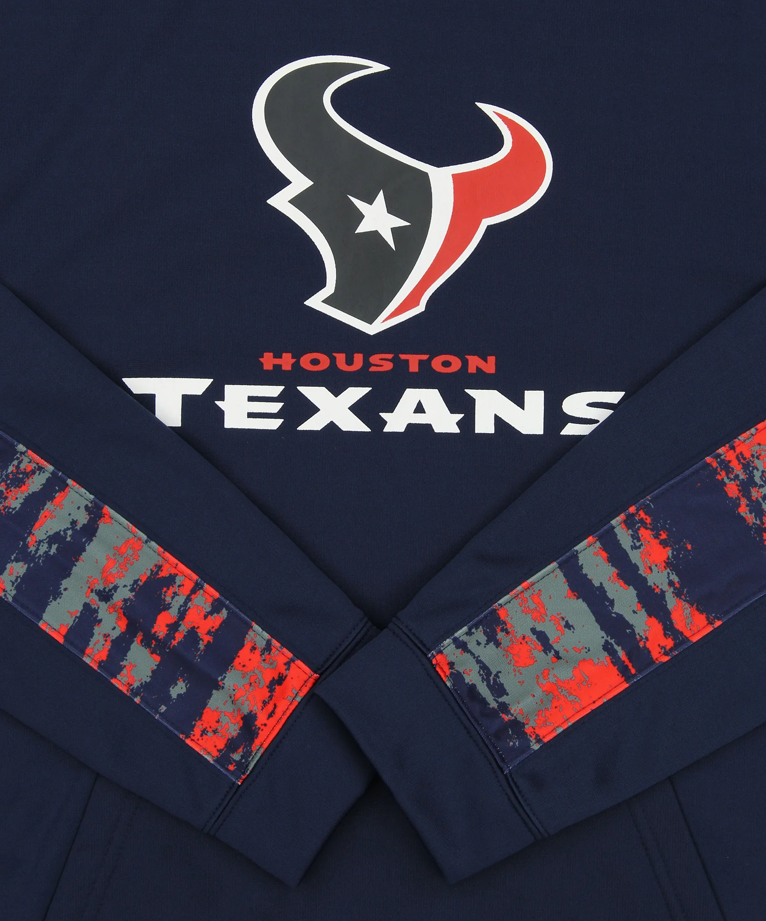 Zubaz NFL Men's Houston Texans Performance Hoodie w/ Oxide Sleeves - Image 2