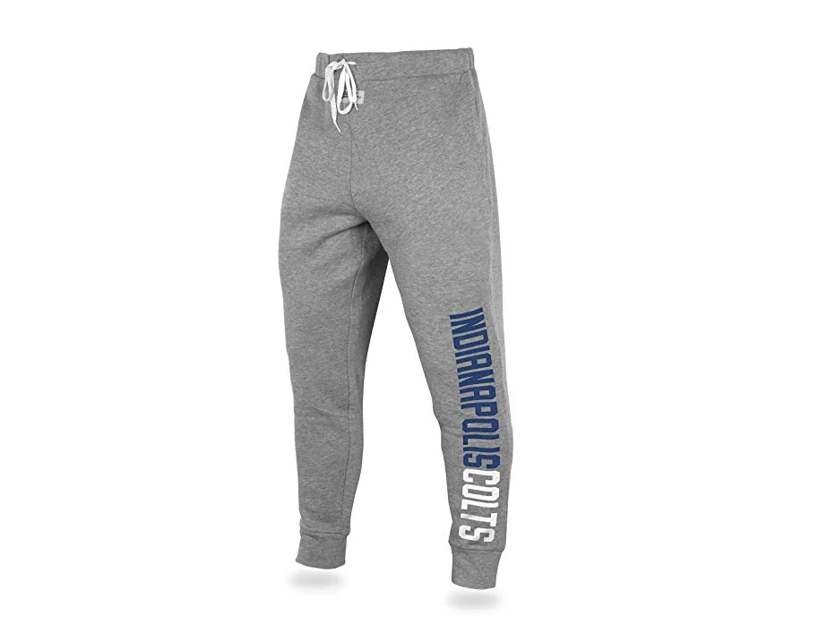 Zubaz NFL Men's Indianapolis Colts Solid Gray Team Logo Jogger Pants - Image 2