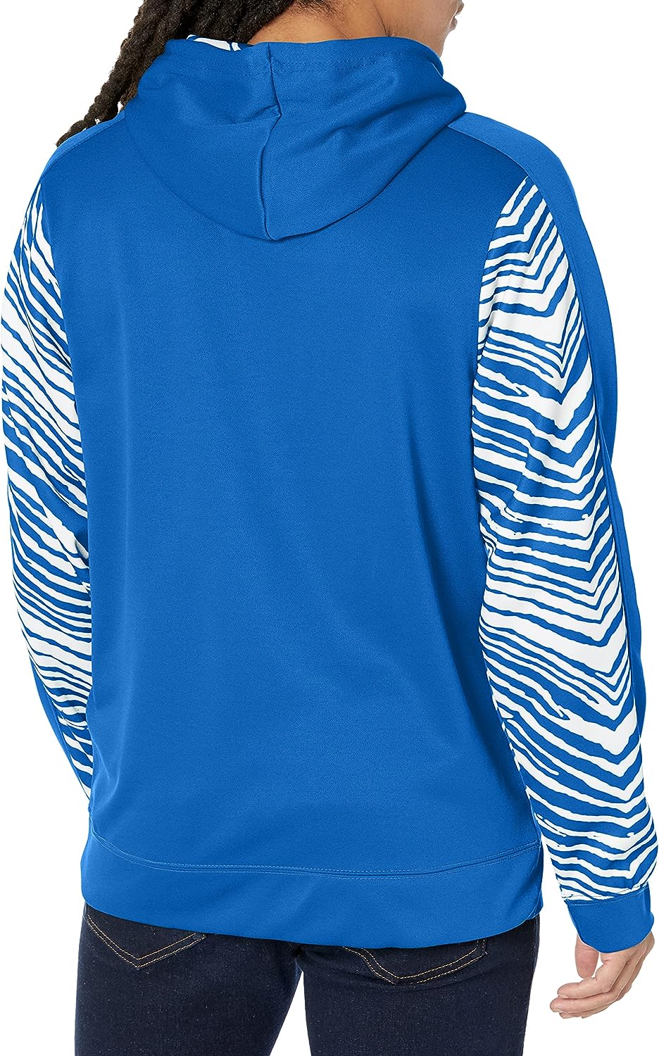 Zubaz NFL Men's Indianapolis Colts Team Color with Zebra Accents Pullover Hoodie - Image 2