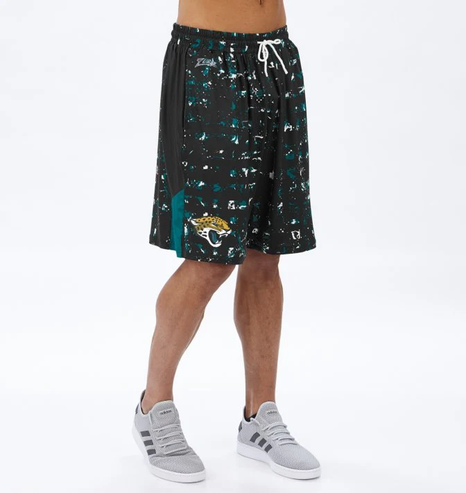 Zubaz NFL Men's Jacksonville Jaguars Color Grid Shorts