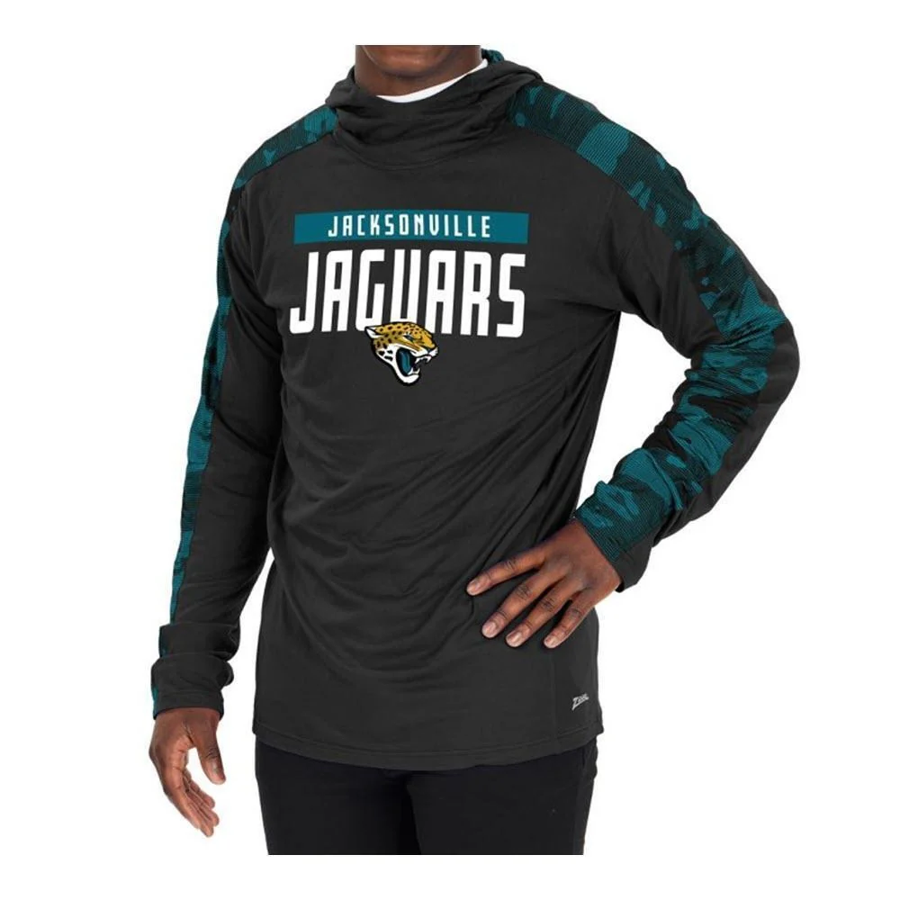 Zubaz NFL Men's Jacksonville Jaguars Lightweight Elevated Hoodie with Camo Accents - Image 2
