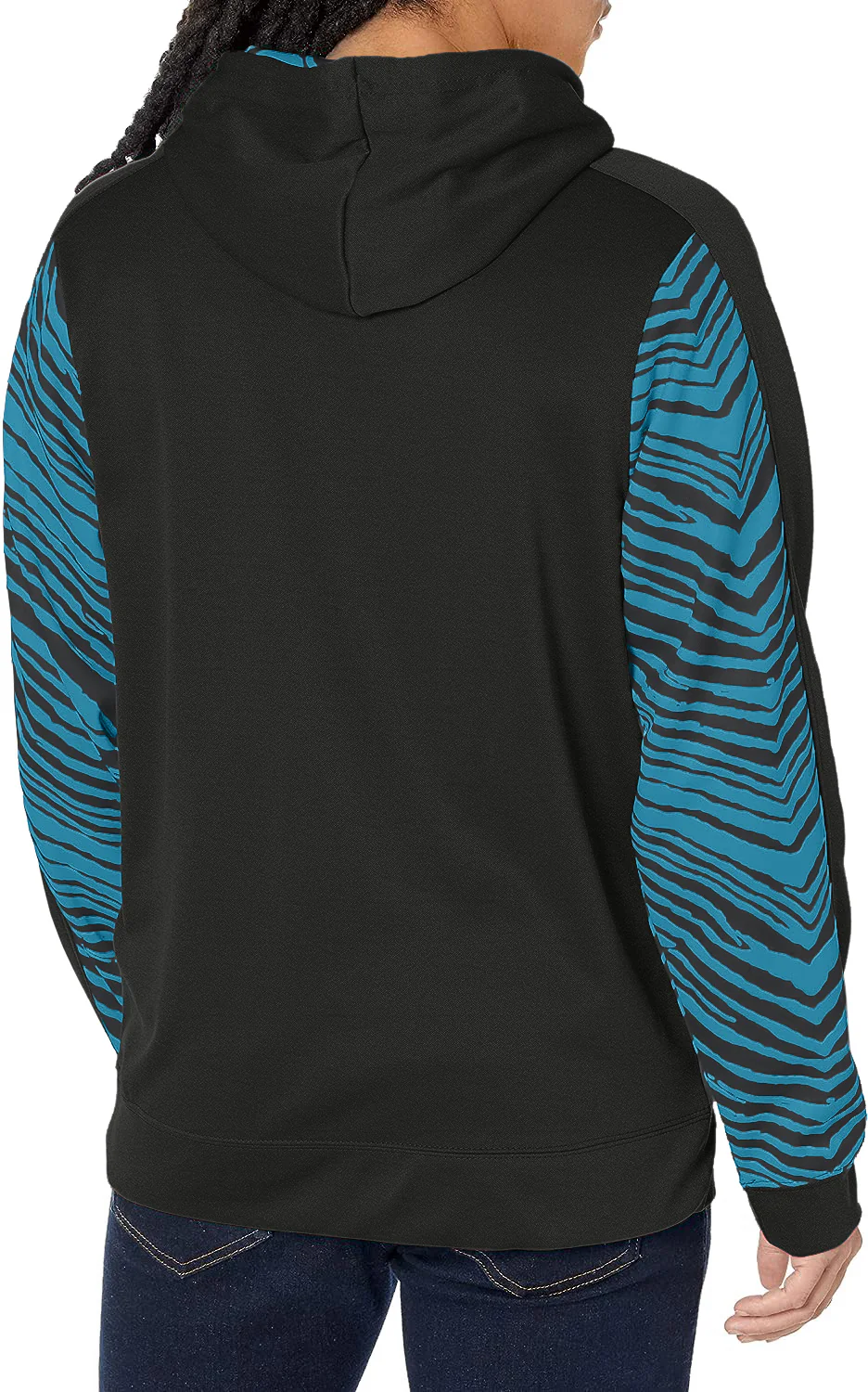 Zubaz NFL Men's Jacksonville Jaguars Team Color with Zebra Accents Pullover Hoodie - Image 3