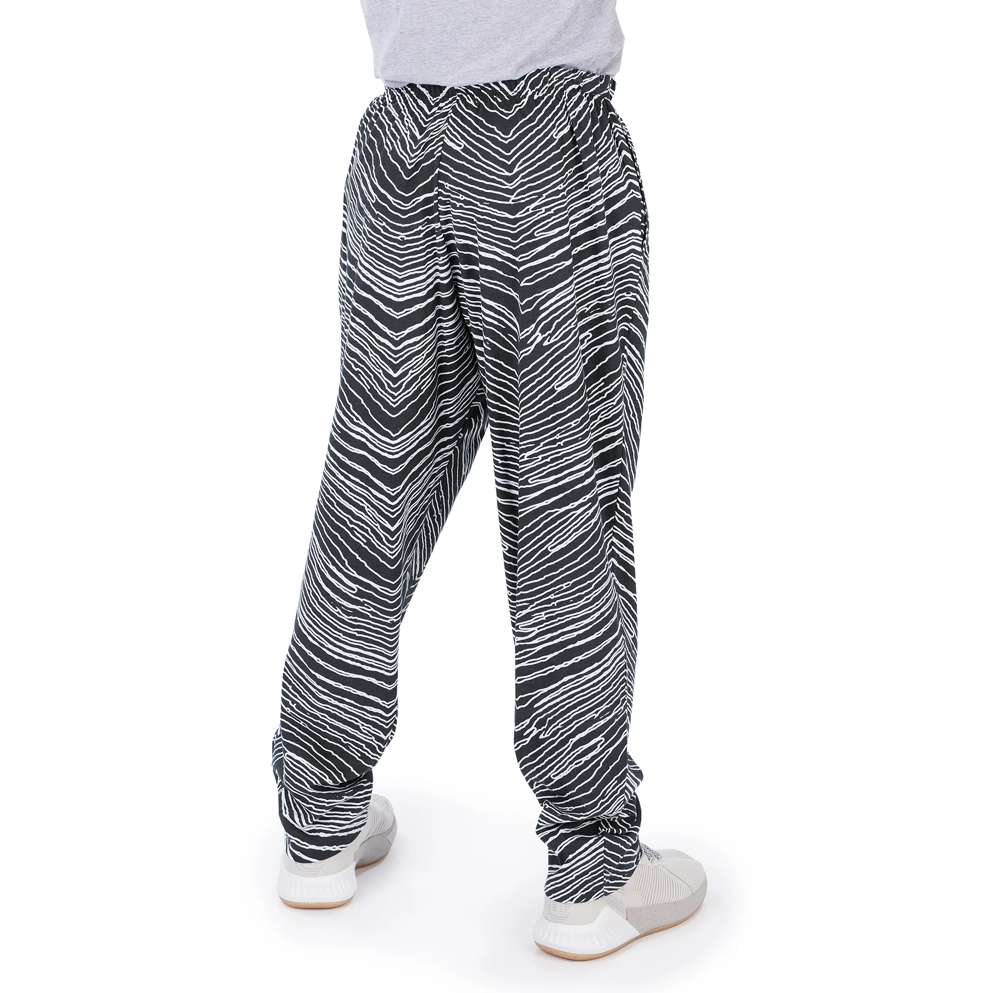 Zubaz NFL Men's KANSAS CITY CHIEFS BLACK/WHITE ZEBRA Outline Comfy PANT Medium - Image 2