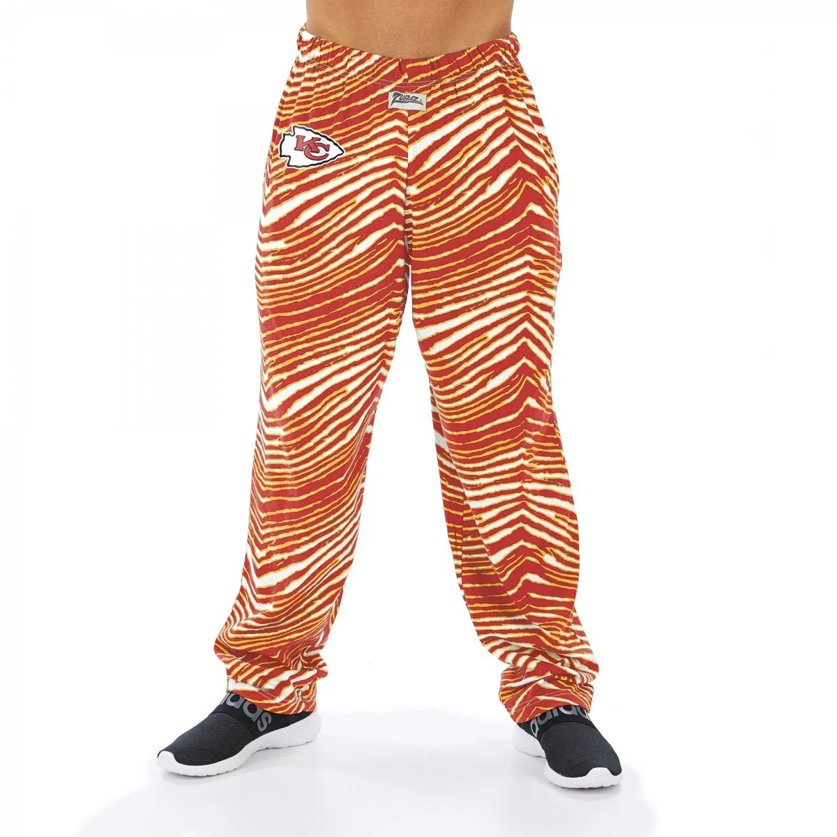 Zubaz NFL Men's Kansas City Chiefs Classic Zebra Print Team Logo Pants - Image 2