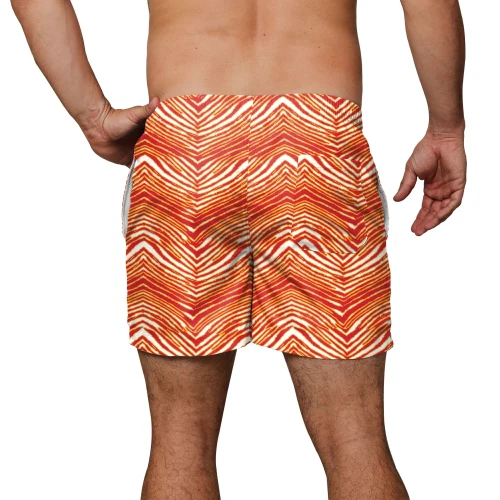 Zubaz NFL Men's Kansas City Chiefs Exclusive 5.5 Inch Swim Trunk - Image 2