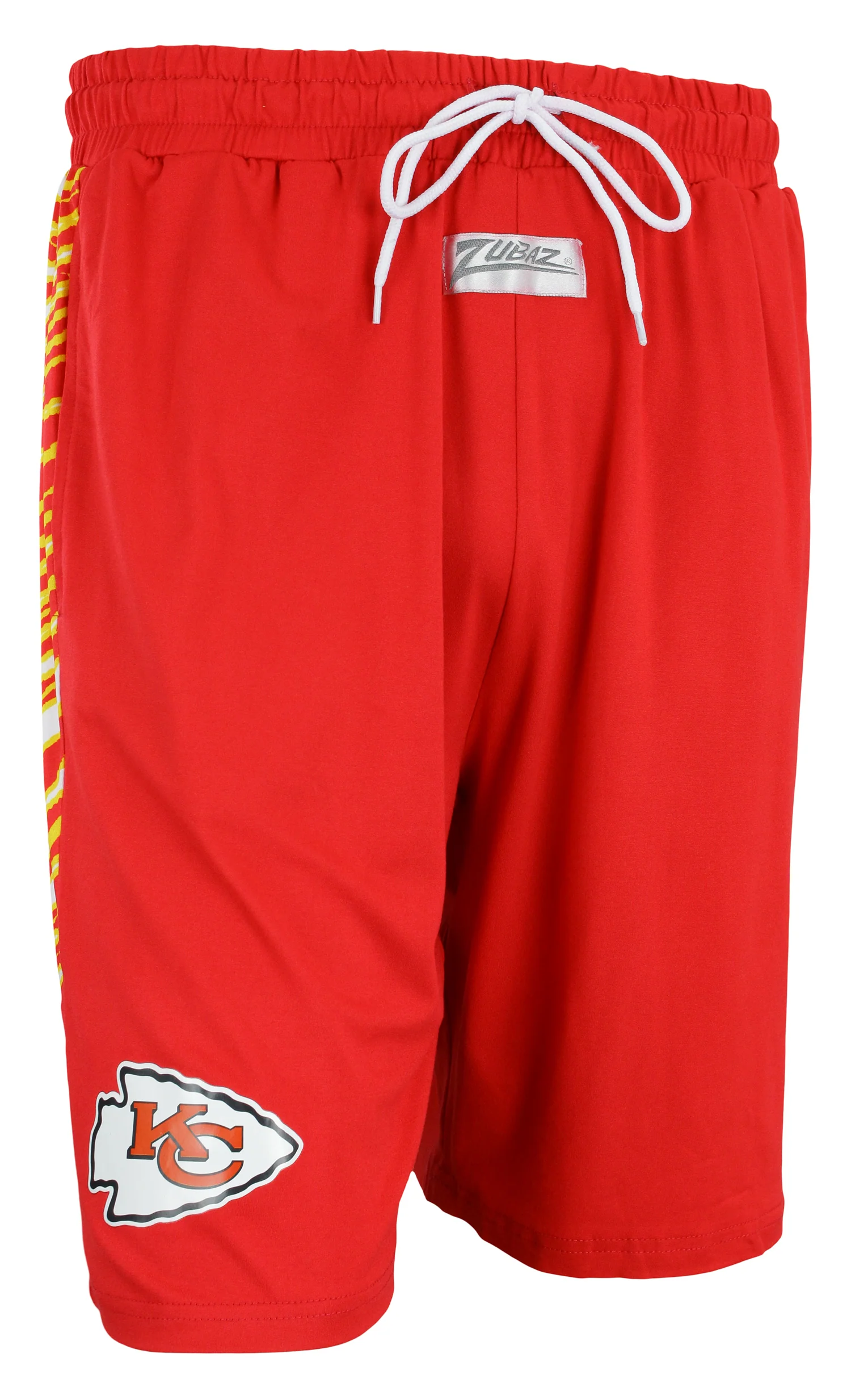 Zubaz NFL Men's Kansas City Chiefs Team Logo Zebra Side Seam Shorts, Red - Image 7