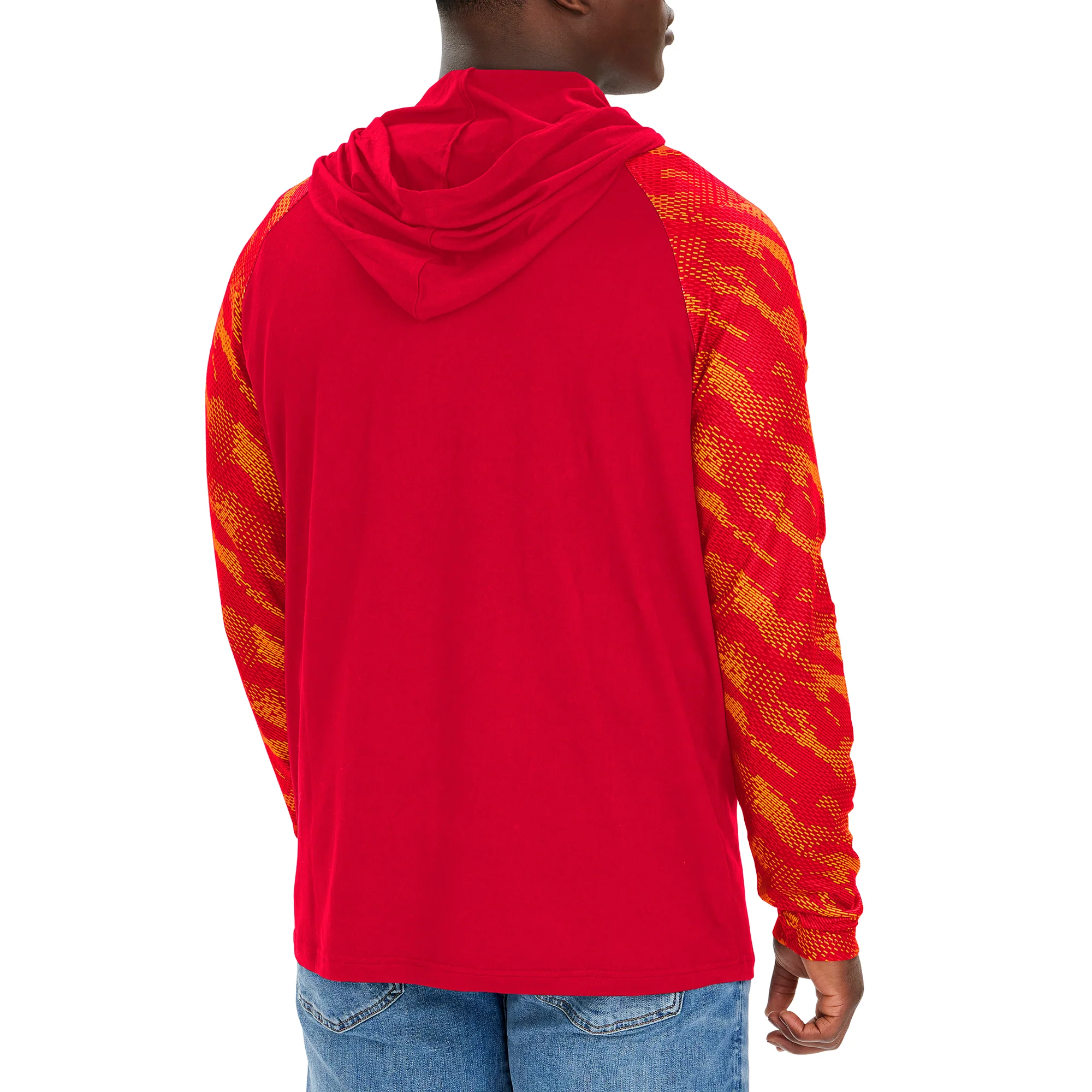 Zubaz NFL Men's Kansas City Chiefs Viper Print Pullover Hooded Sweatshirt - Image 2