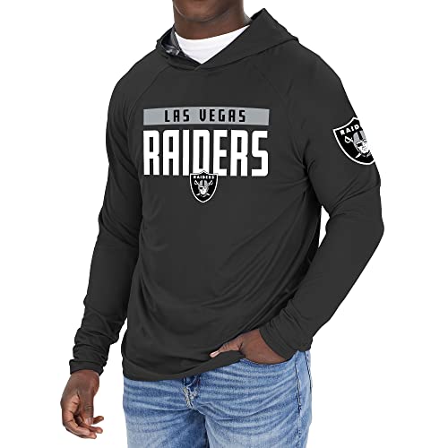 Zubaz NFL Men's Las Vegas Raiders Solid Team Hoodie With Camo Lined Hood - Image 4
