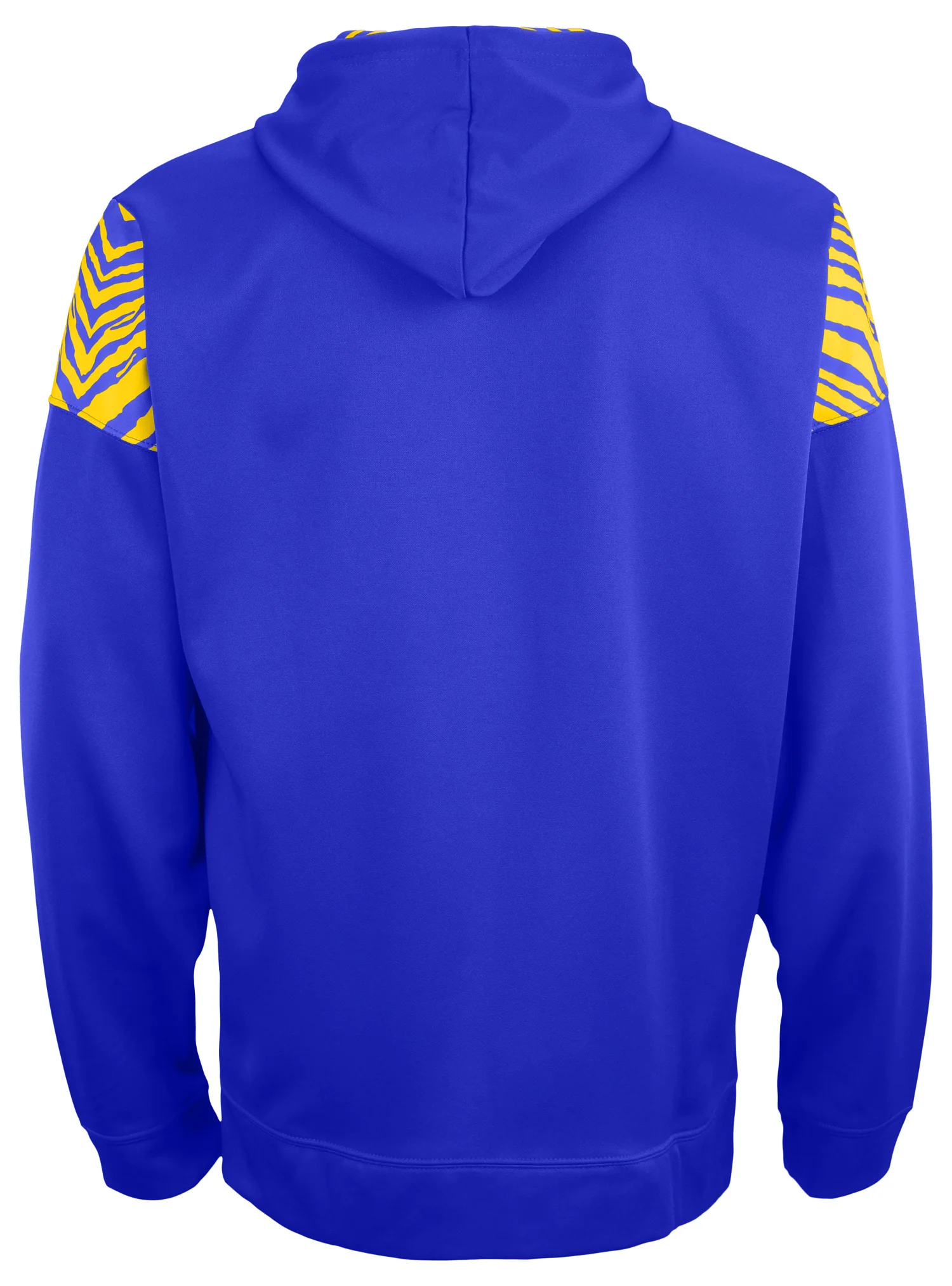 Zubaz NFL Men's Logo 2 Color Zebra Bands and Hood Liner Full Zip Hoodie, LOS ANGELES RAMS - Image 3