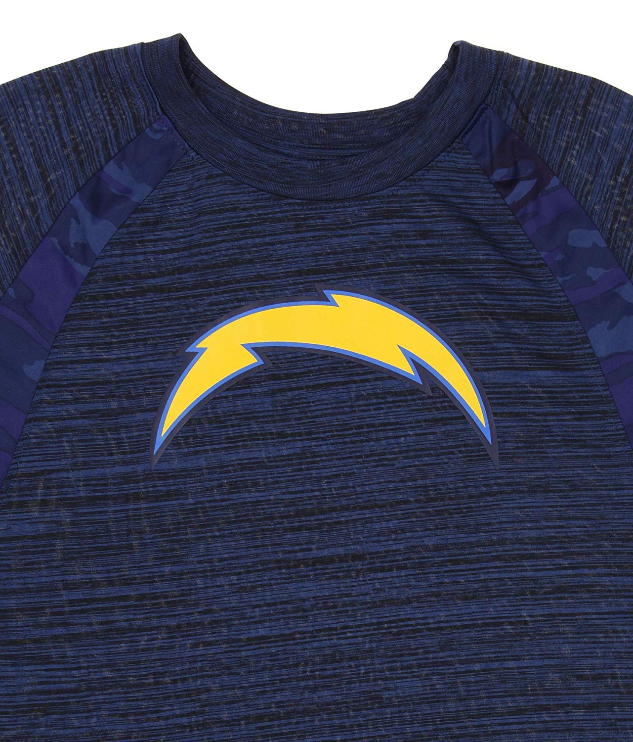Zubaz NFL Men's Los Angeles Chargers Tonal Camo Raglan T-Shirt - Image 2