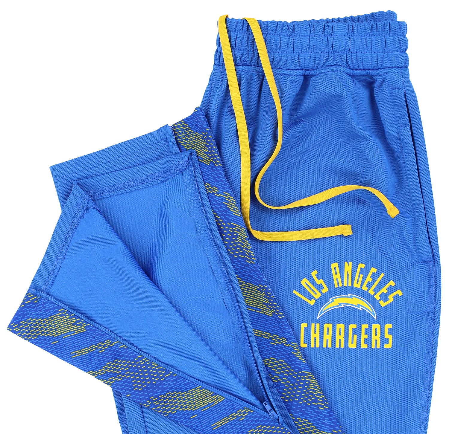 Zubaz NFL Men's Los Angeles Chargers Viper Accent Elevated Jacquard Track Pants - Image 4