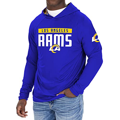 Zubaz NFL Men's Los Angeles Rams Solid Team Hoodie With Camo Lined Hood - Image 2