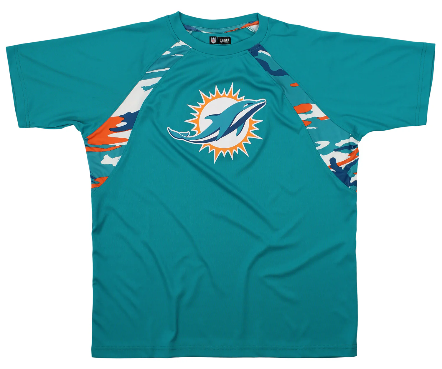 Zubaz NFL Men's Miami Dolphins Camo Solid T-Shirt - Image 3