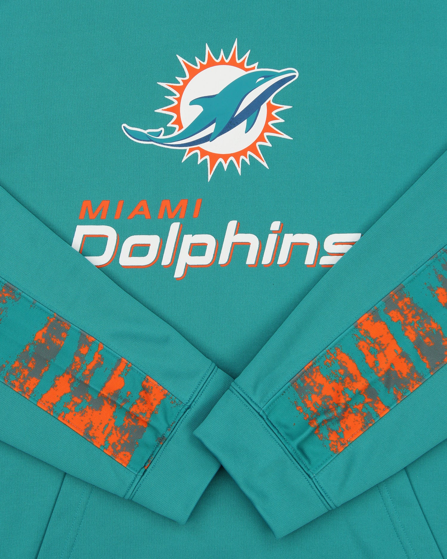 Zubaz NFL Men's Miami Dolphins Performance Hoodie w/ Oxide Sleeves - Image 2