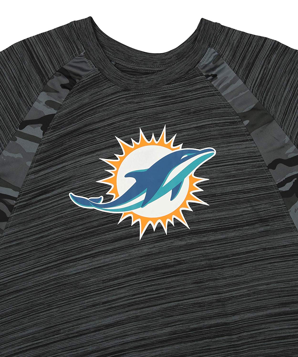 Zubaz NFL Men's Miami Dolphins Tonal Camo Raglan T-Shirt - Image 2
