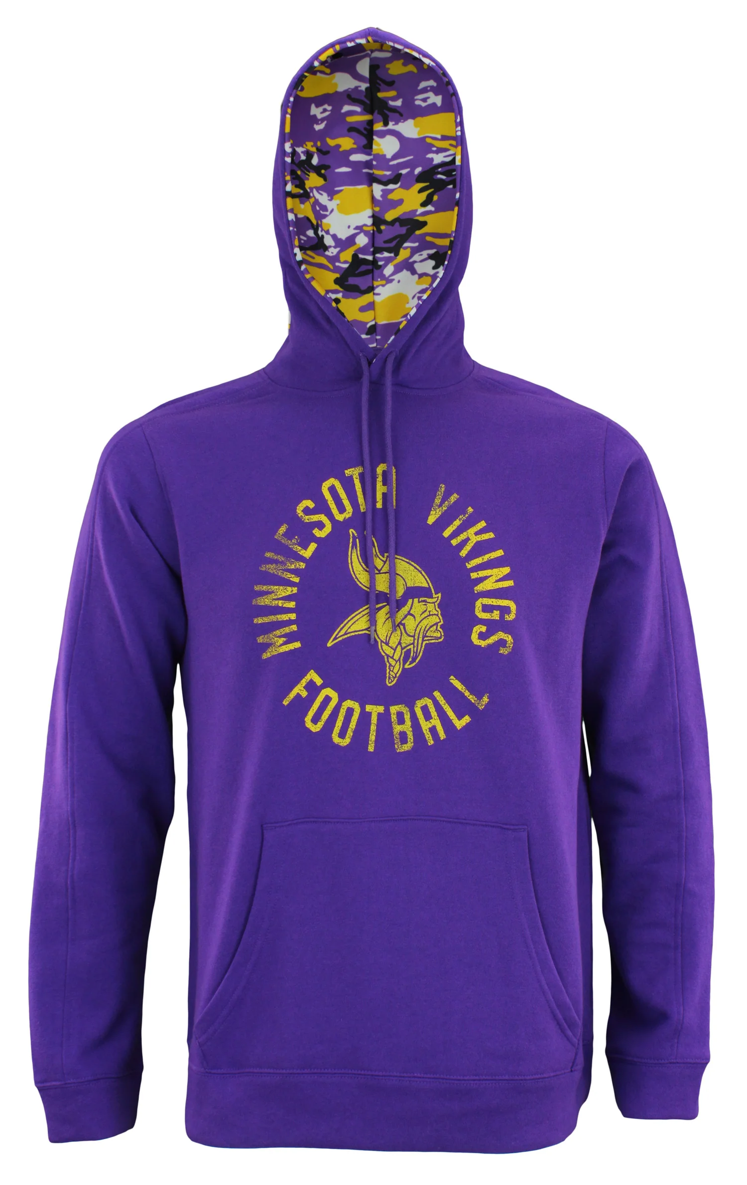 Zubaz NFL Men's Minnesota Vikings Camo Lined Pullover Hoodie - Image 3