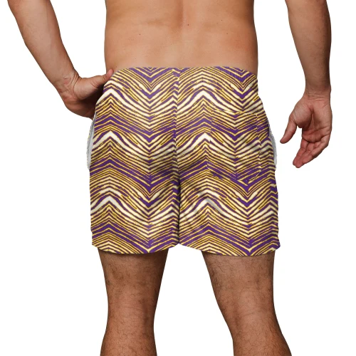 Zubaz NFL Men's Minnesota Vikings Exclusive 5.5 Inch Swim Trunk - Image 2