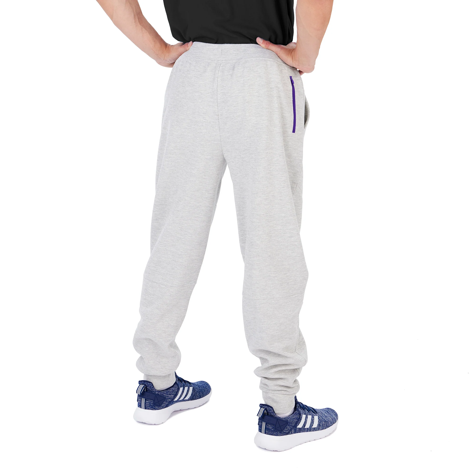 Zubaz NFL Men's Minnesota Vikings Heather Gray Speed Jogger - Image 2