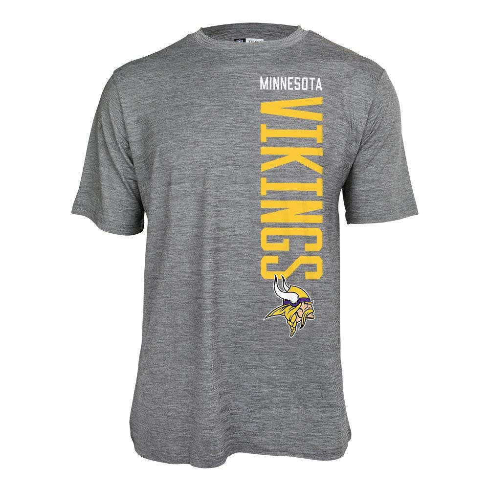 Zubaz NFL Men's Minnesota Vikings Vertical Team Name Graphic Tee - Image 6