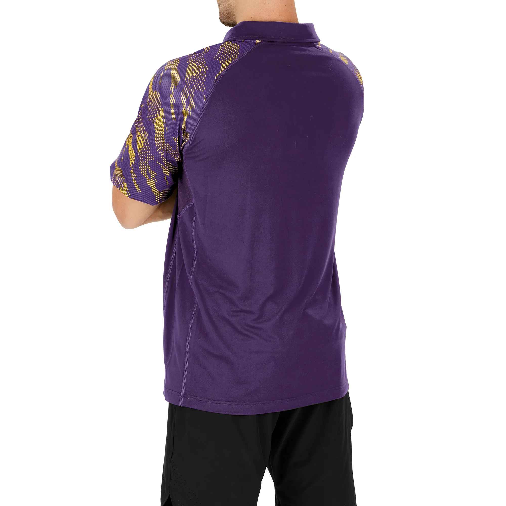 Zubaz NFL Men's Minnesota Vkings Elevated Field Polo W/ Viper Print Accent - Image 2