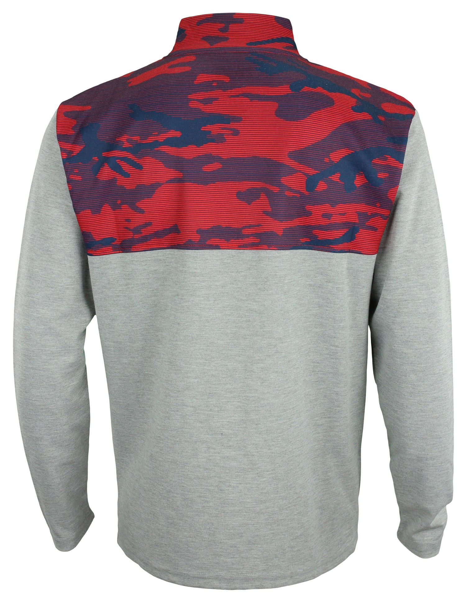 Zubaz NFL Men's New England Patriots Elevated 1/4 Zip Fleece Pullover With Camo Lines - Image 2