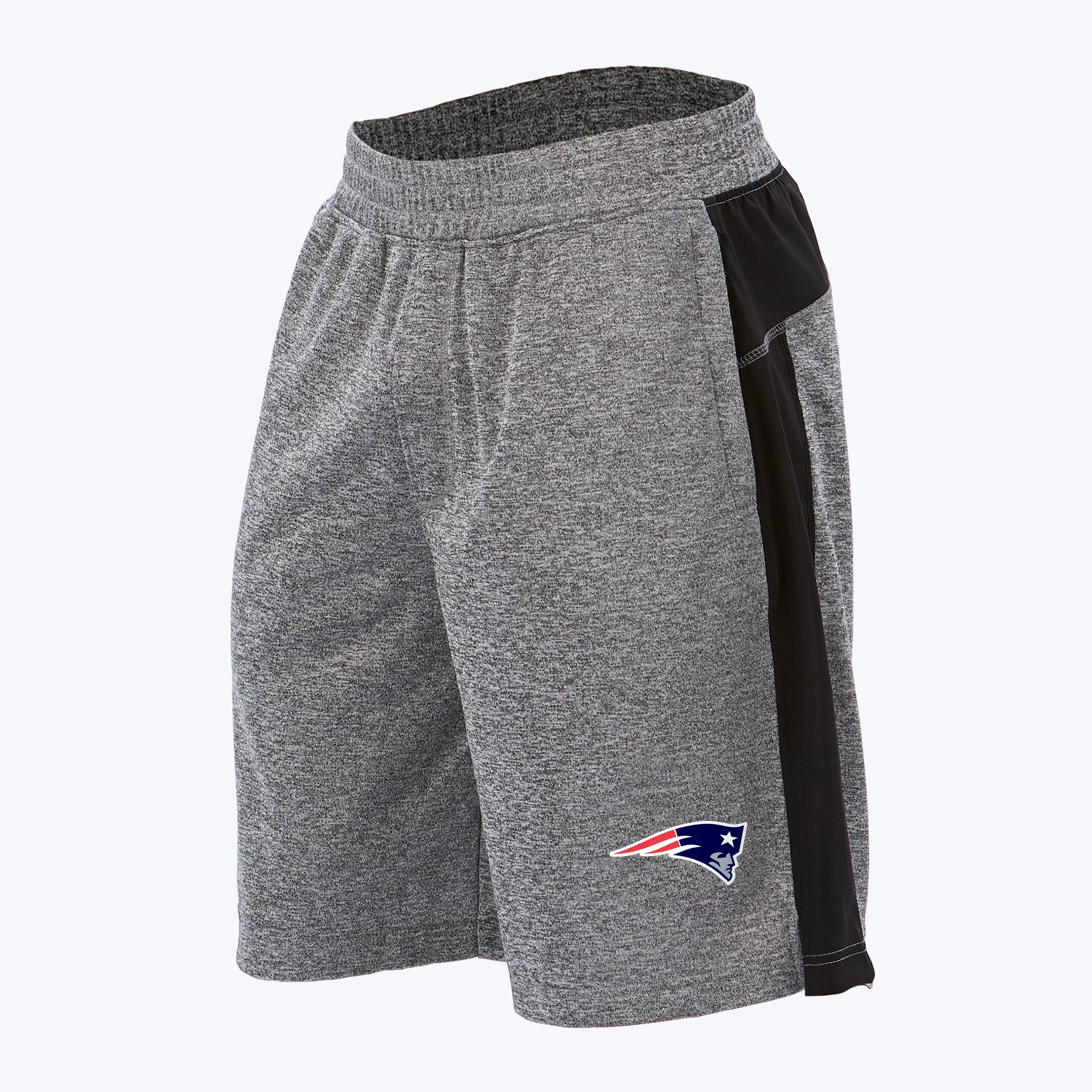 Zubaz NFL Men's New England Patriots Heather Gray French Terry Shorts - Image 5