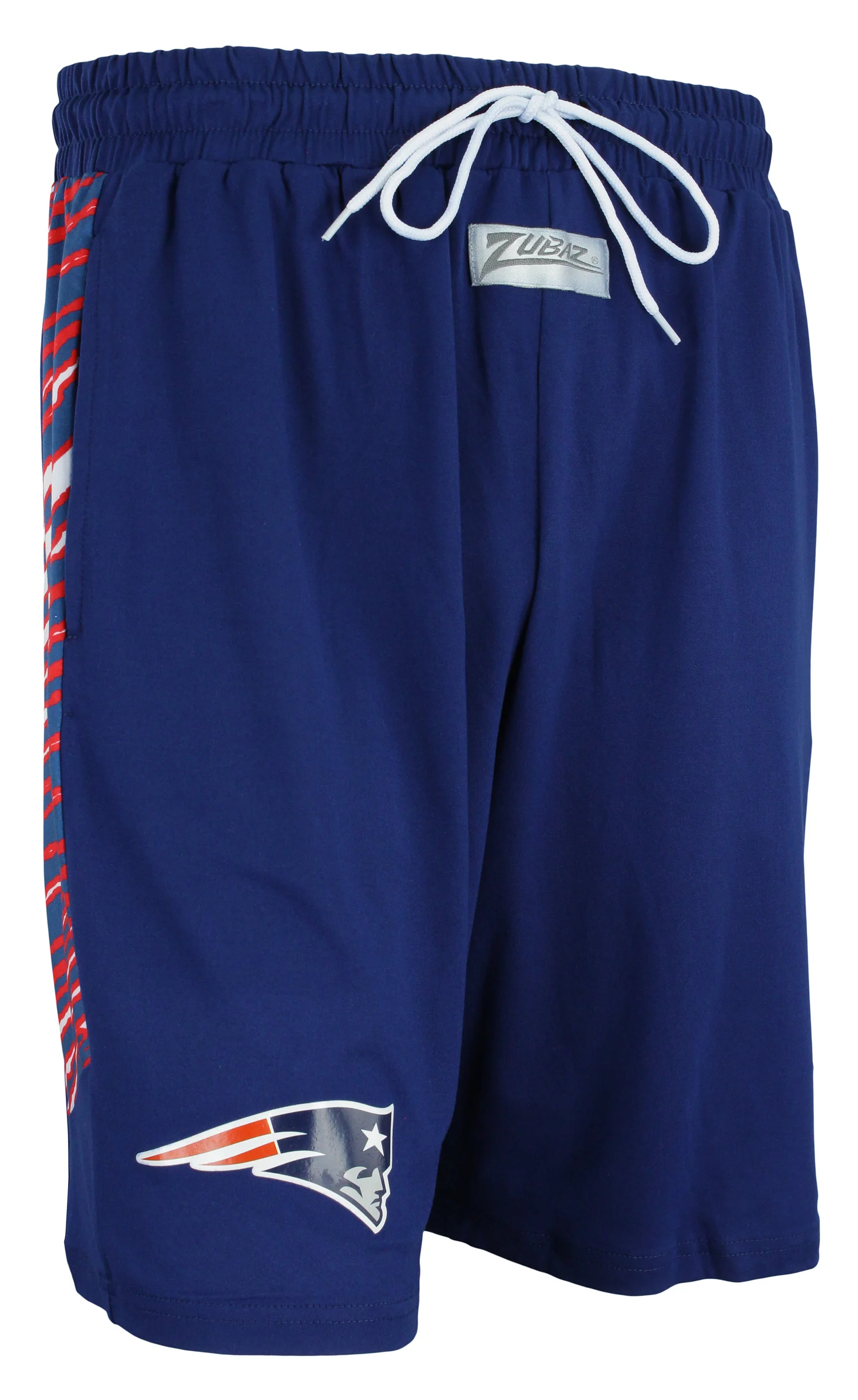 Zubaz NFL Men's New England Patriots Team Logo Zebra Side Seam Shorts, Navy - Image 6