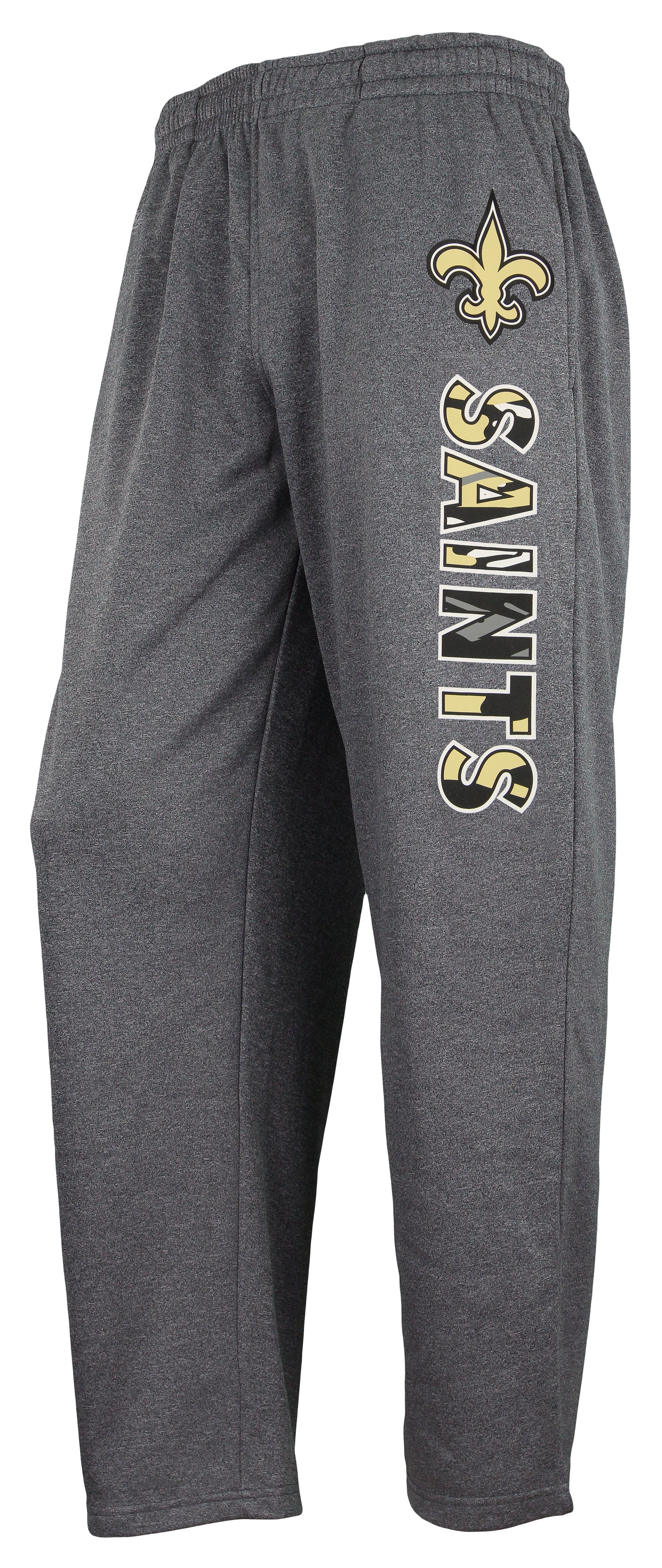 Zubaz NFL Men's New Orleans Saints Poly Fleece Dark Heather Gray Sweatpants - Image 9