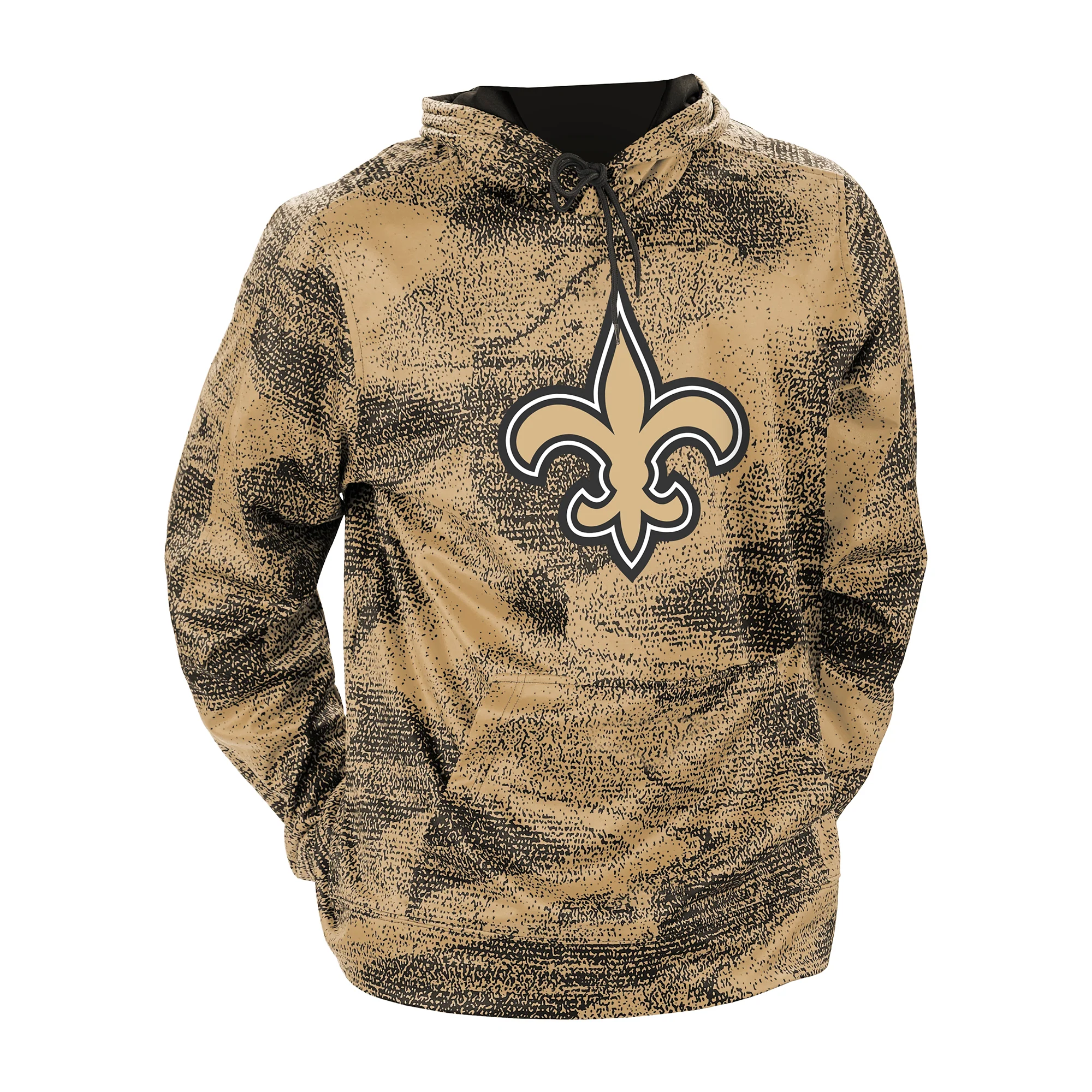 Zubaz NFL Men's New Orleans Saints Static Waves With Team Primary Logo Hoodie - Image 3