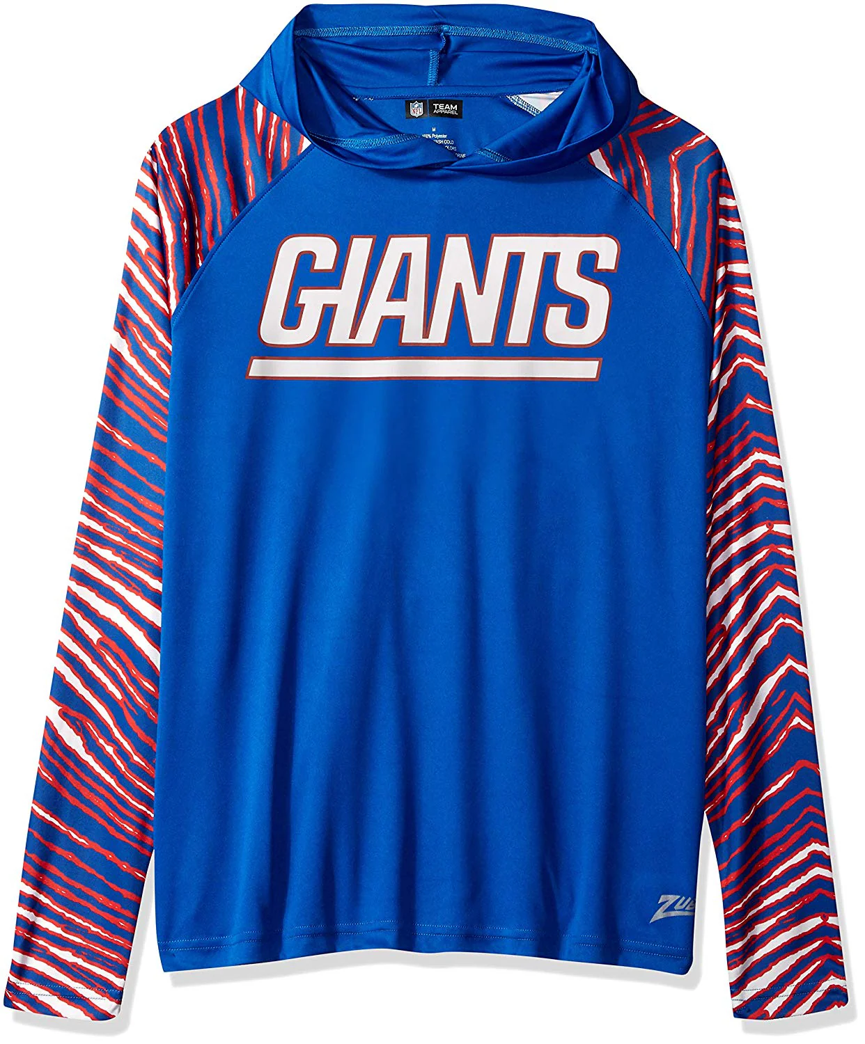 Zubaz NFL Men's New York Giants Light Weight Zebra Hoodie - Image 2
