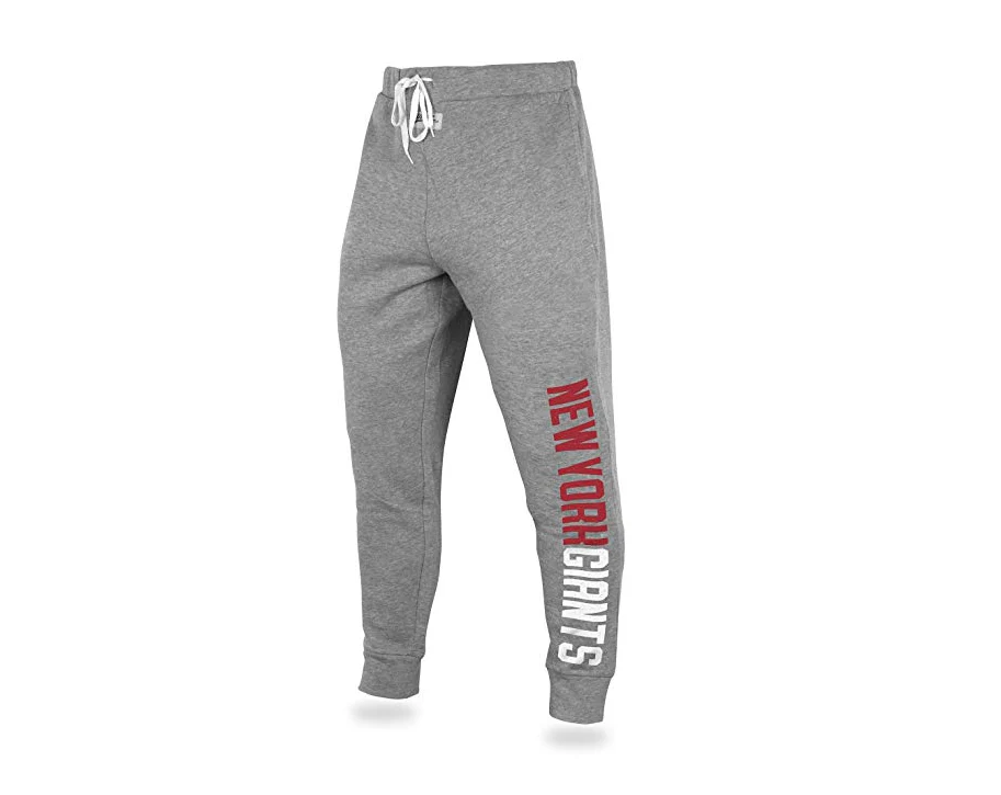 Zubaz NFL Men's New York Giants Solid Gray Team Logo Jogger Pants - Image 2