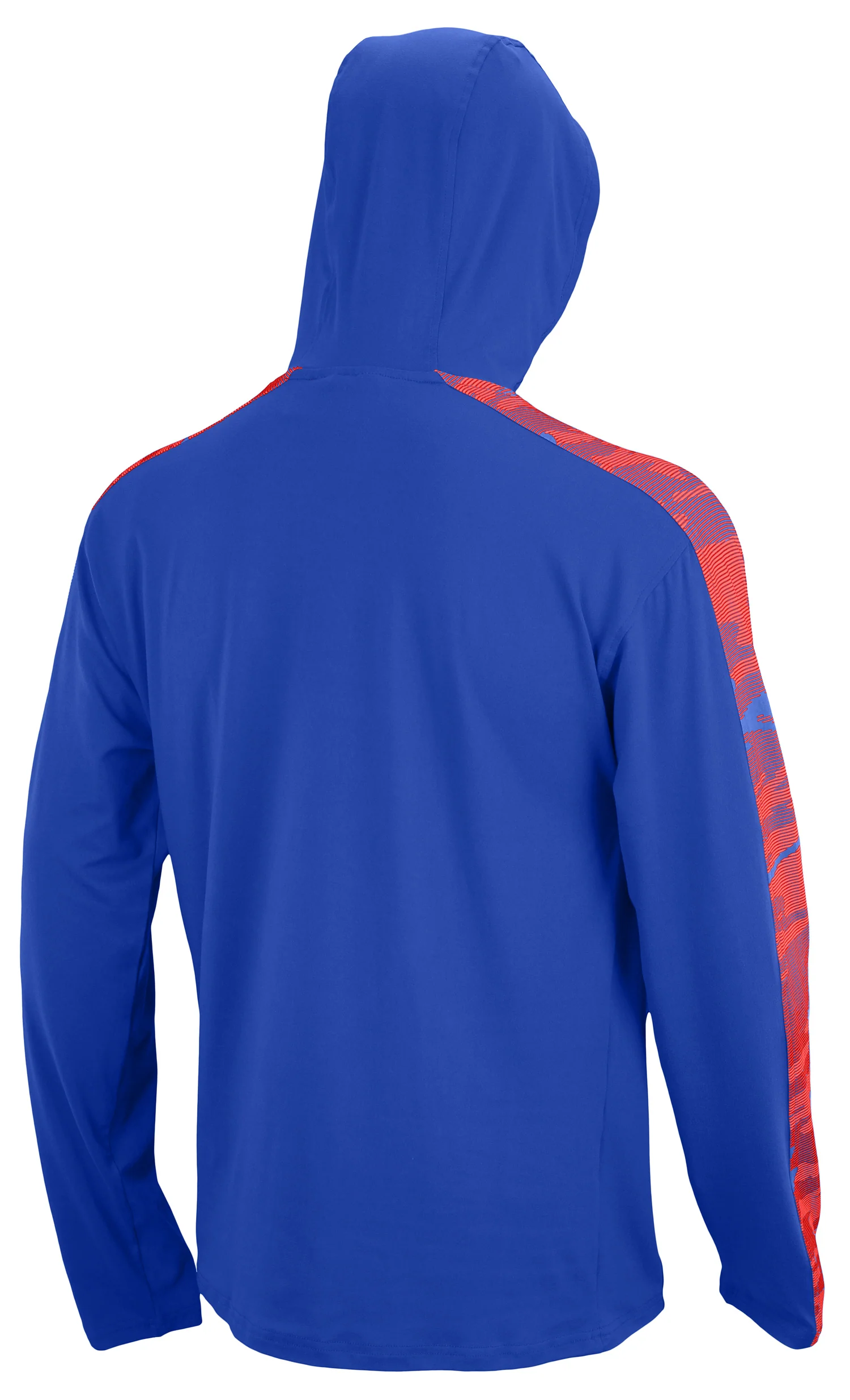 Zubaz NFL Men's New York Giants Team Color Block 1/4 Camo Lines Zip Hoodie - Image 2