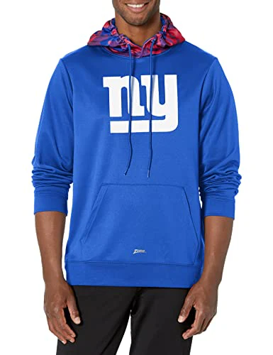 Zubaz NFL Men's New York Giants Team Color Camo Back Panel Hoodie - Image 3