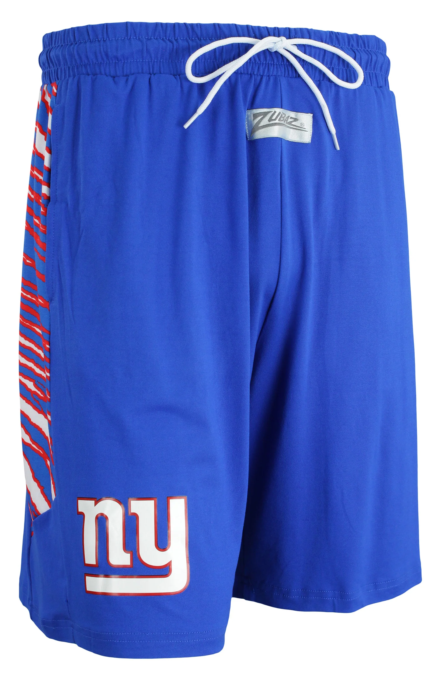 Zubaz NFL Men's New York Giants Team Logo Zebra Side Seam Shorts, Blue - Image 5