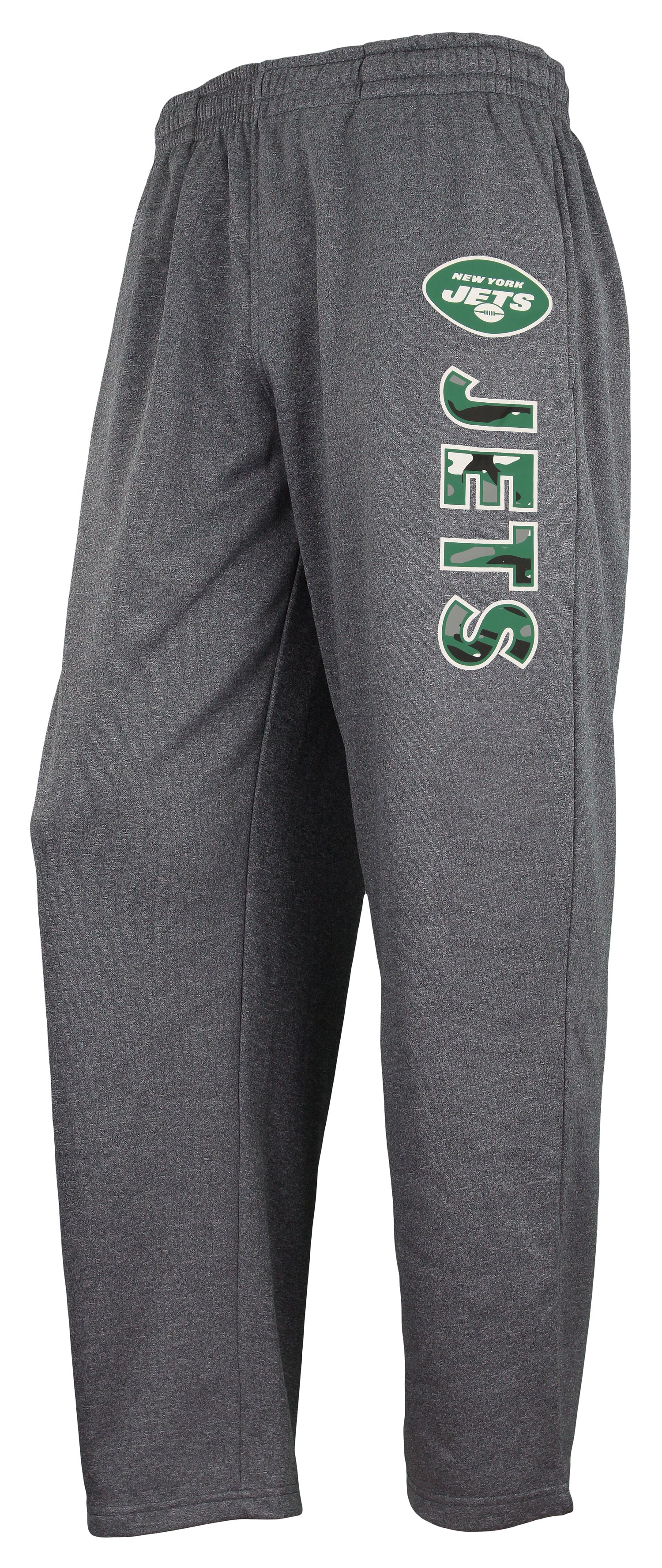 Zubaz NFL Men's New York Jets Poly Fleece Dark Heather Gray Sweatpants - Image 8