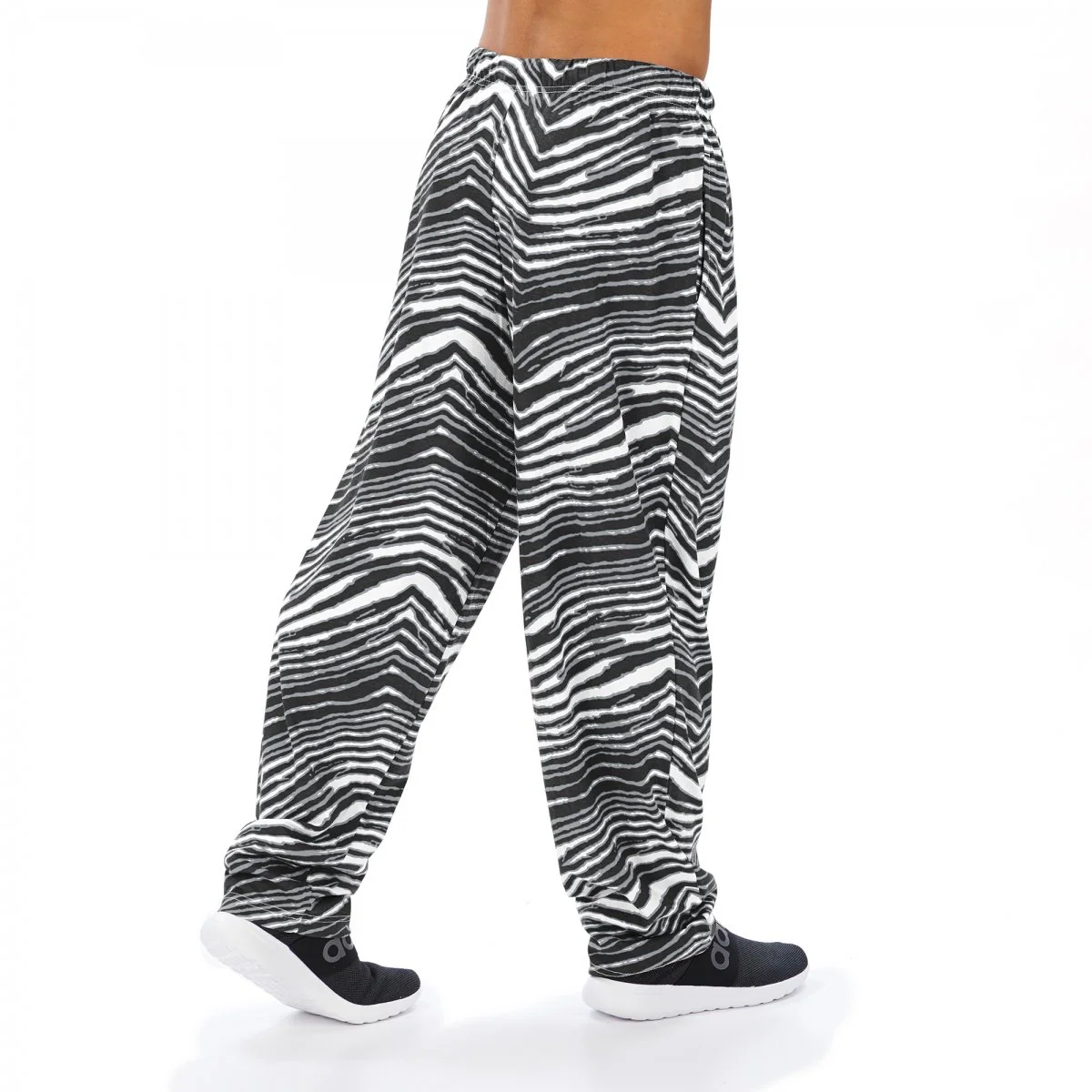 Zubaz NFL Men's Oakland Raiders Classic Zebra Print Team Logo Pants - Image 3