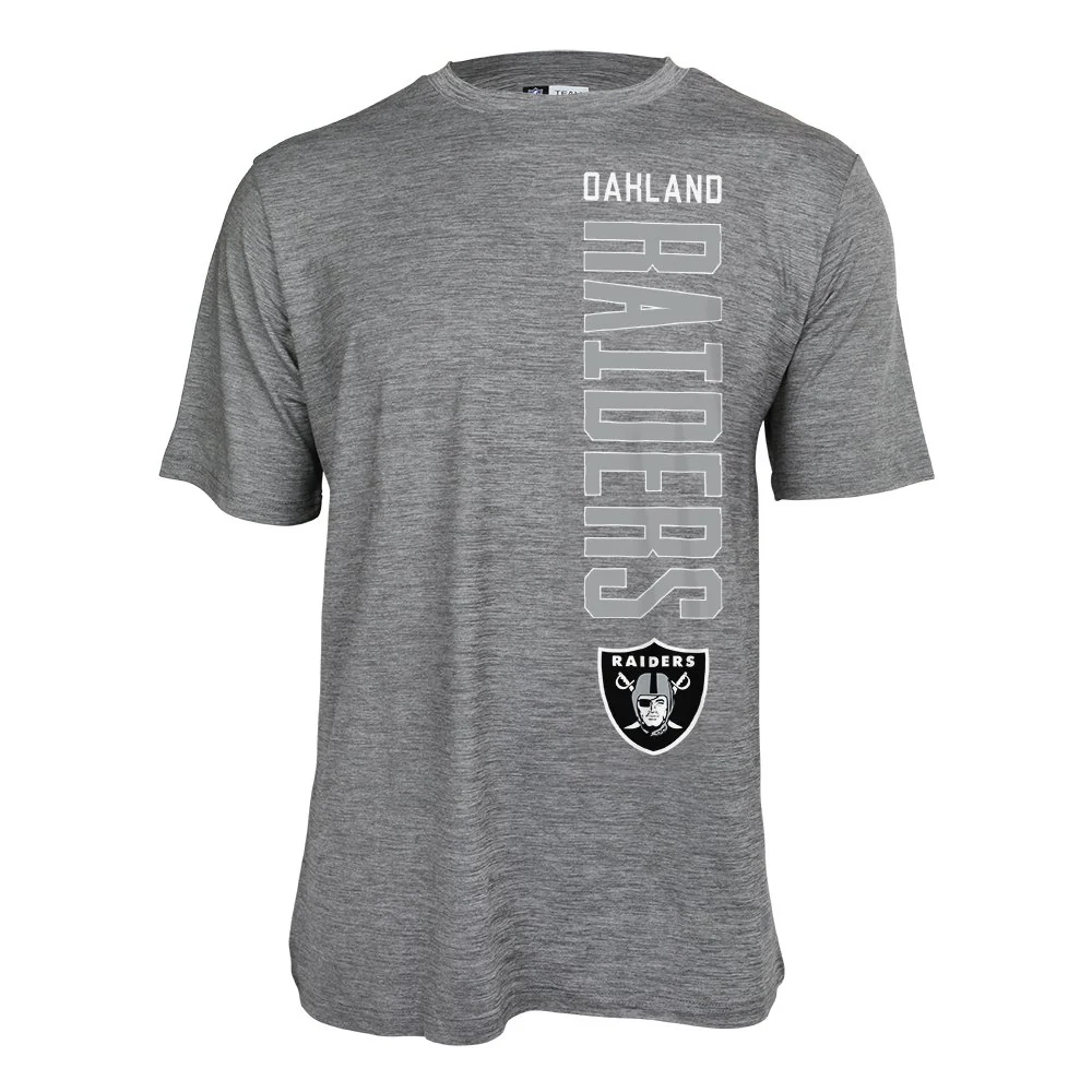 Zubaz NFL Men's Oakland Raiders Vertical Team Name Graphic Tee - Image 4