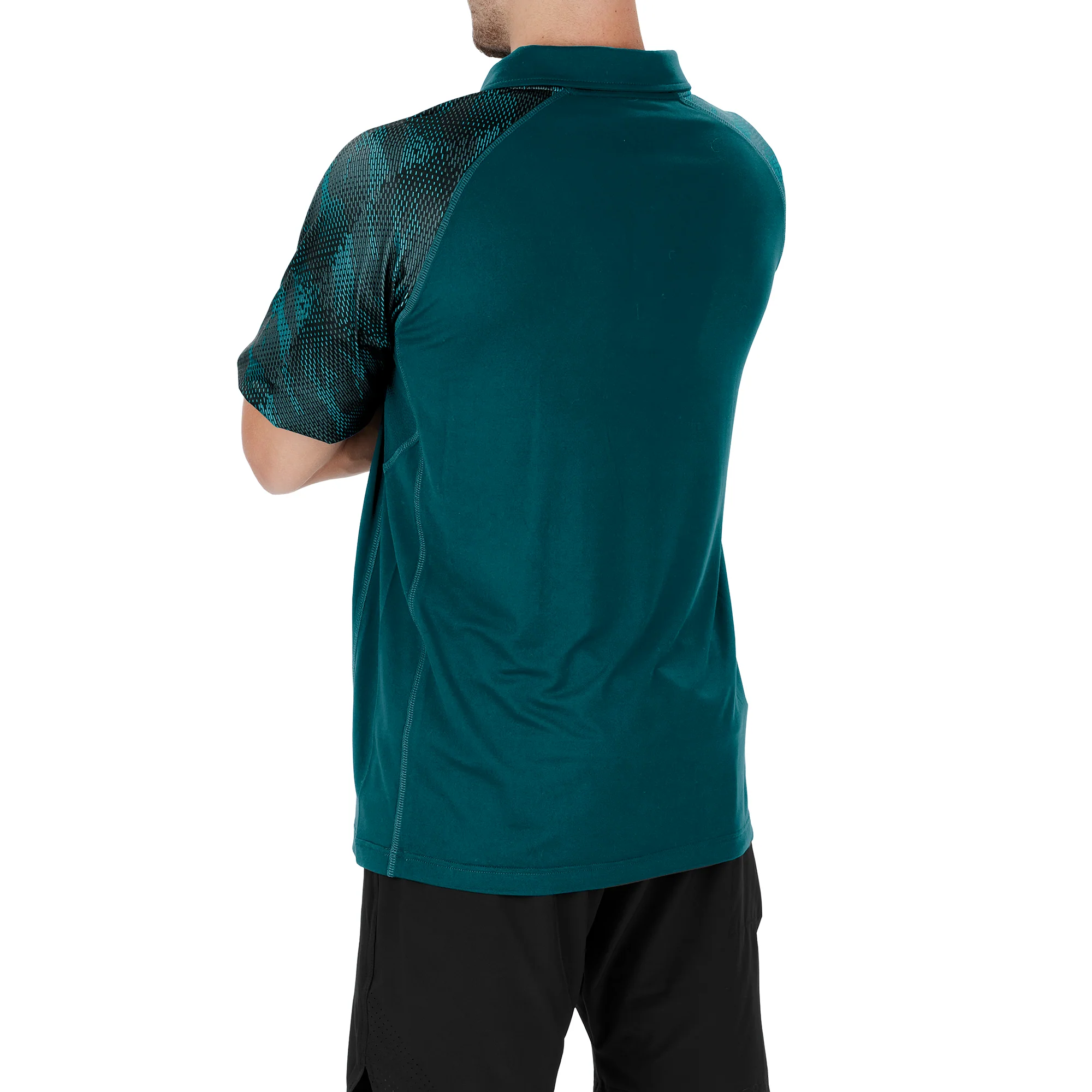Zubaz NFL Men's Philadelphia Eagles Elevated Field Polo W/ Viper Print Accent - Image 2