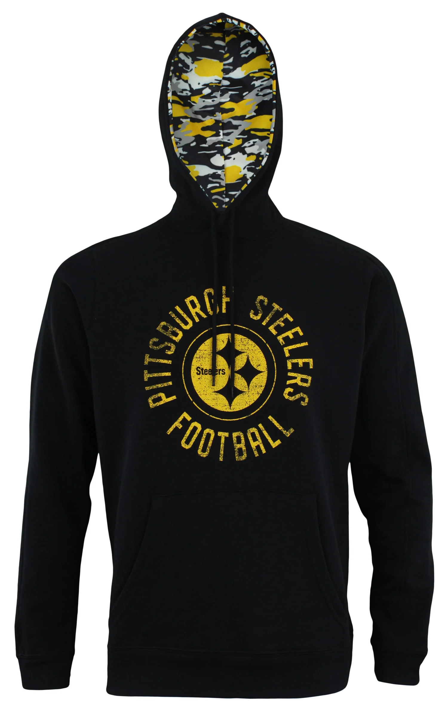 Zubaz NFL Men's Pittsburgh Steelers Camo Lined Pullover Hoodie - Image 4