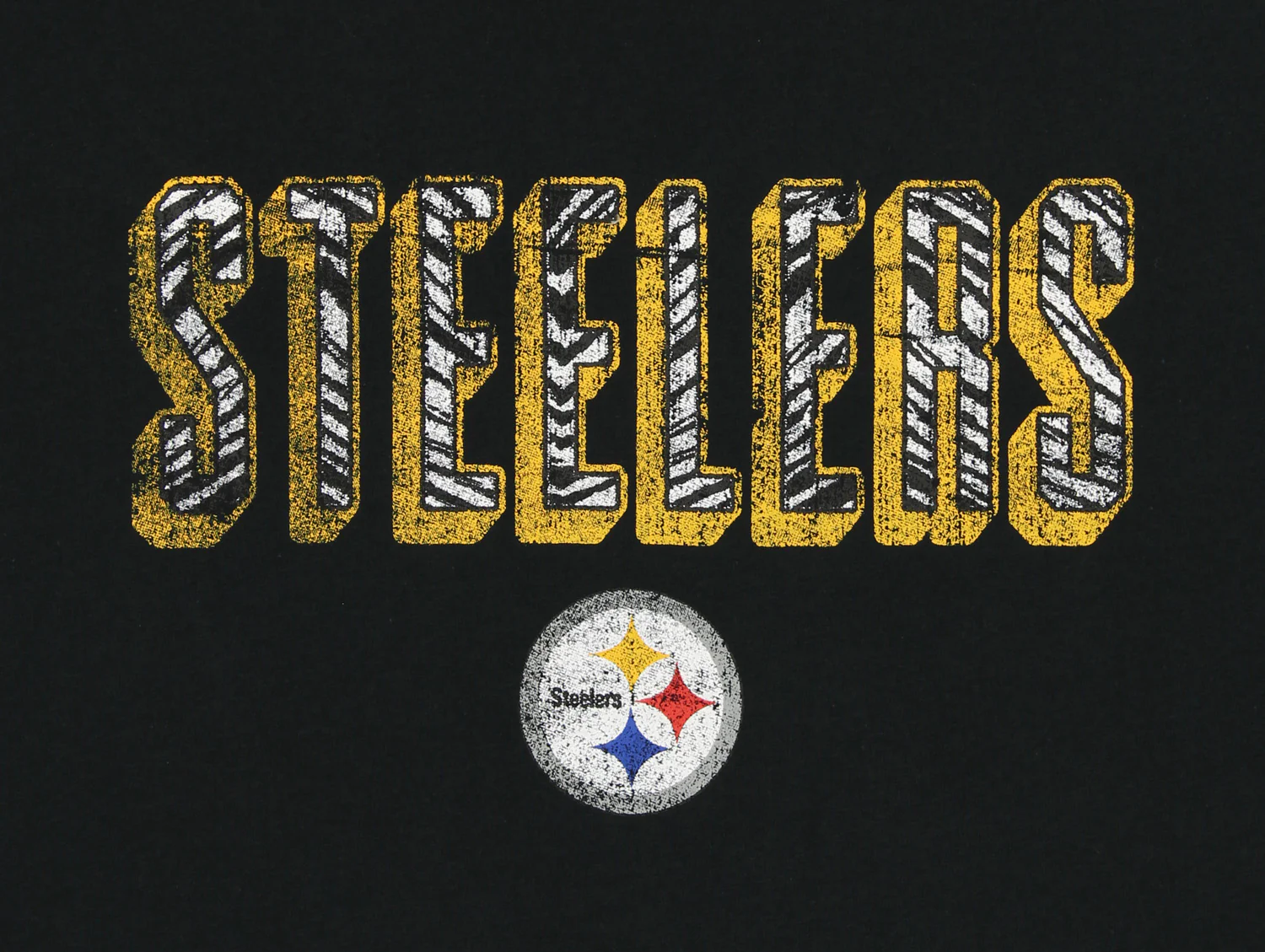 Zubaz NFL Men's Pittsburgh Steelers Short Sleeve Zeb Graphic T-Shirt - Image 2