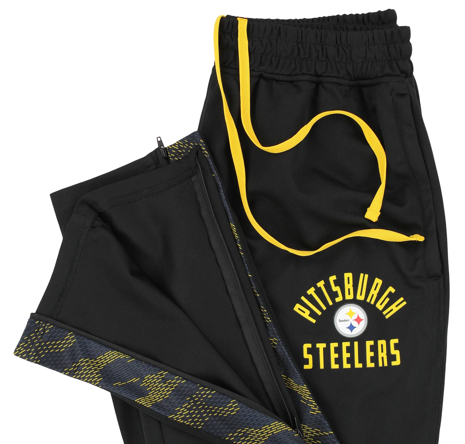 Zubaz NFL Men's Pittsburgh Steelers Viper Accent Elevated Jacquard Track Pants - Image 4